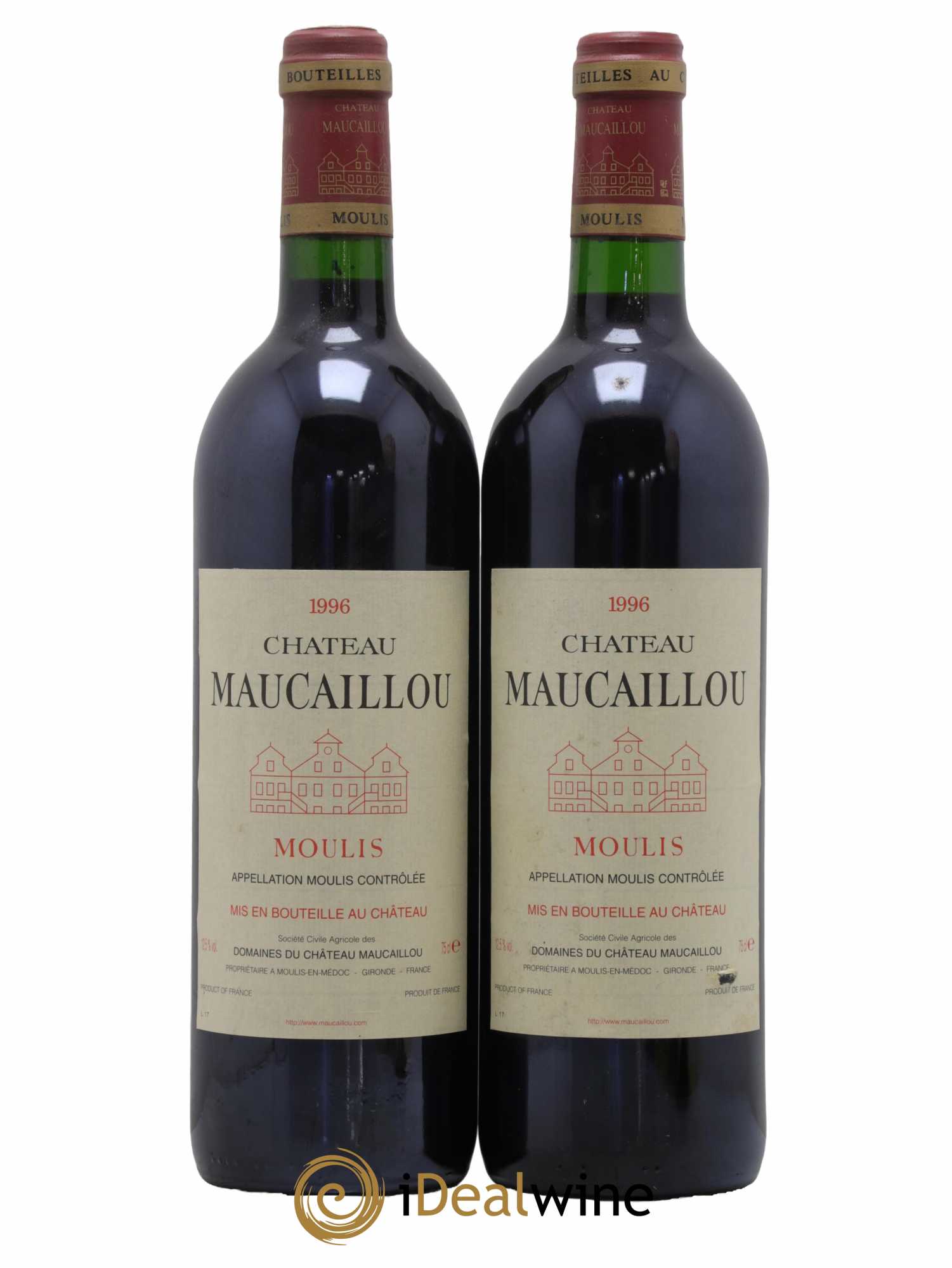 Château Maucaillou 1996 - Lot de 2 bouteilles - 0