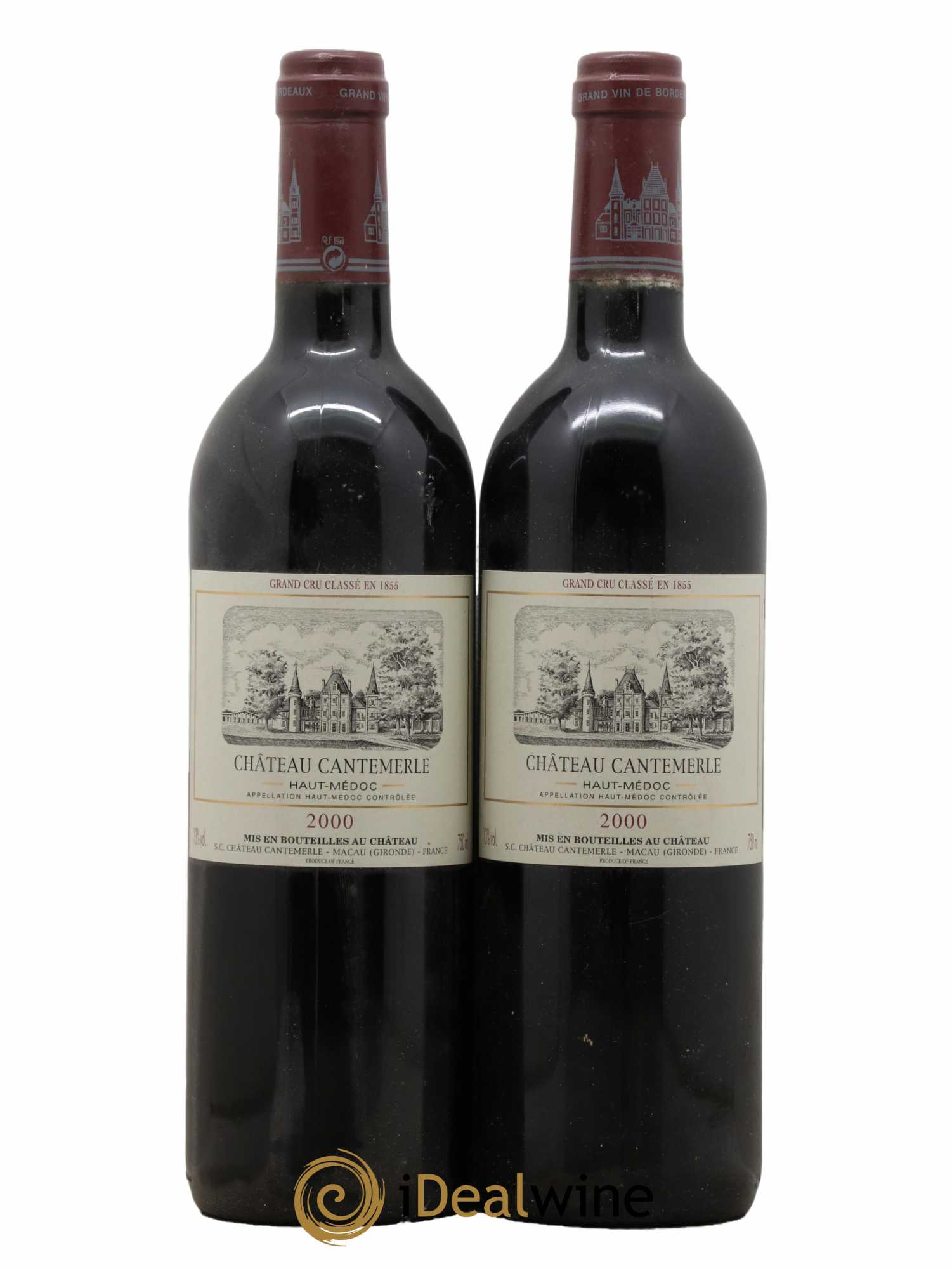 Château Cantemerle 5ème Grand Cru Classé 2000 - Lot de 2 bouteilles - 0