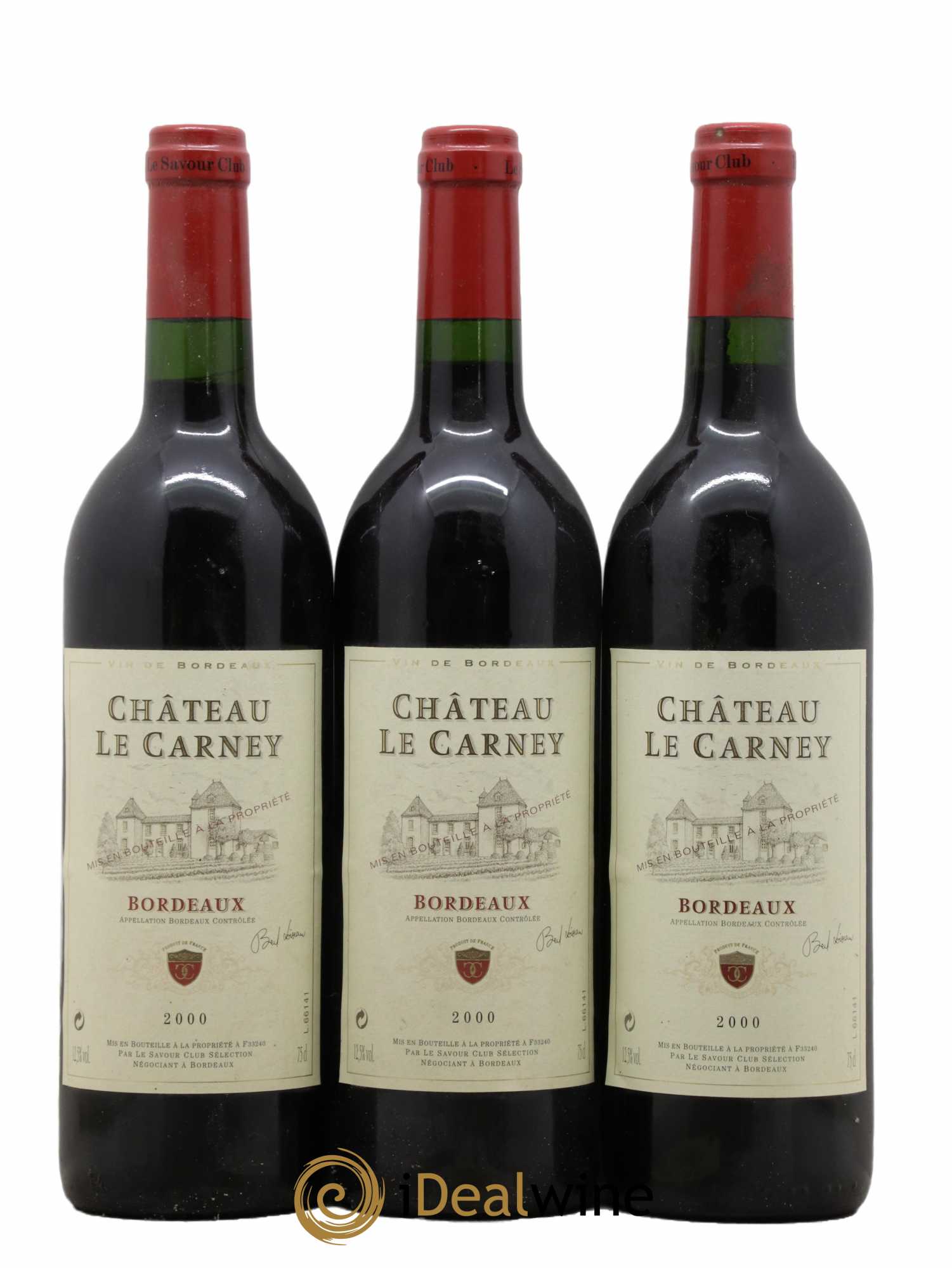 Bordeaux Château Le Carney 2000 - Lot de 3 bouteilles - 0