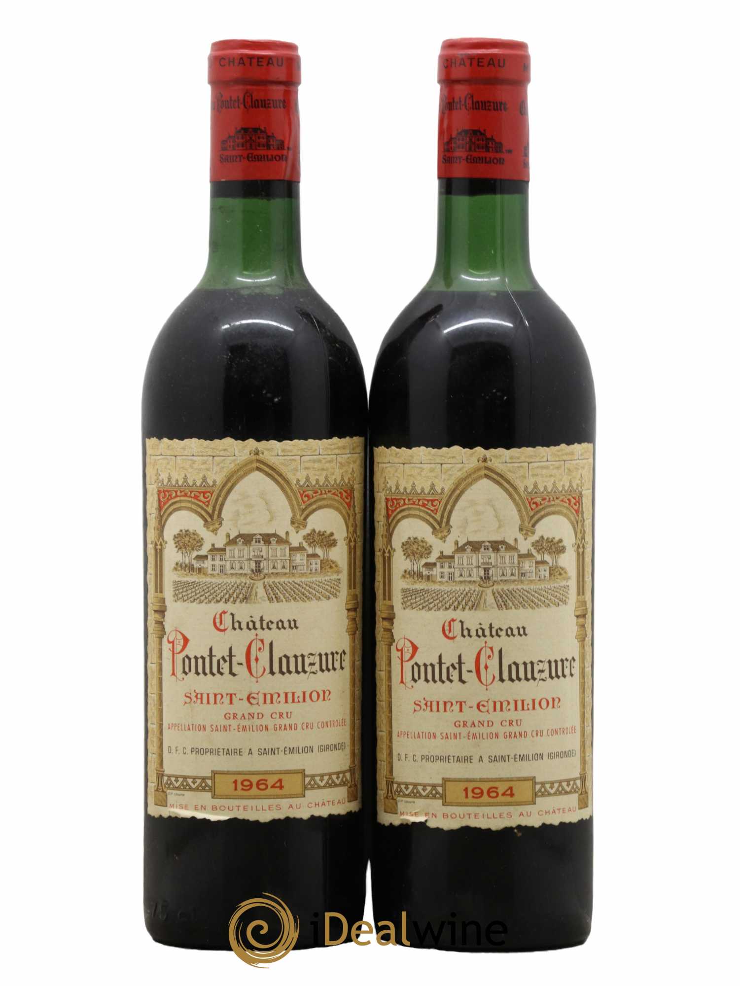 Château Pontet Clauzure 1964 - Lot de 2 bouteilles - 0