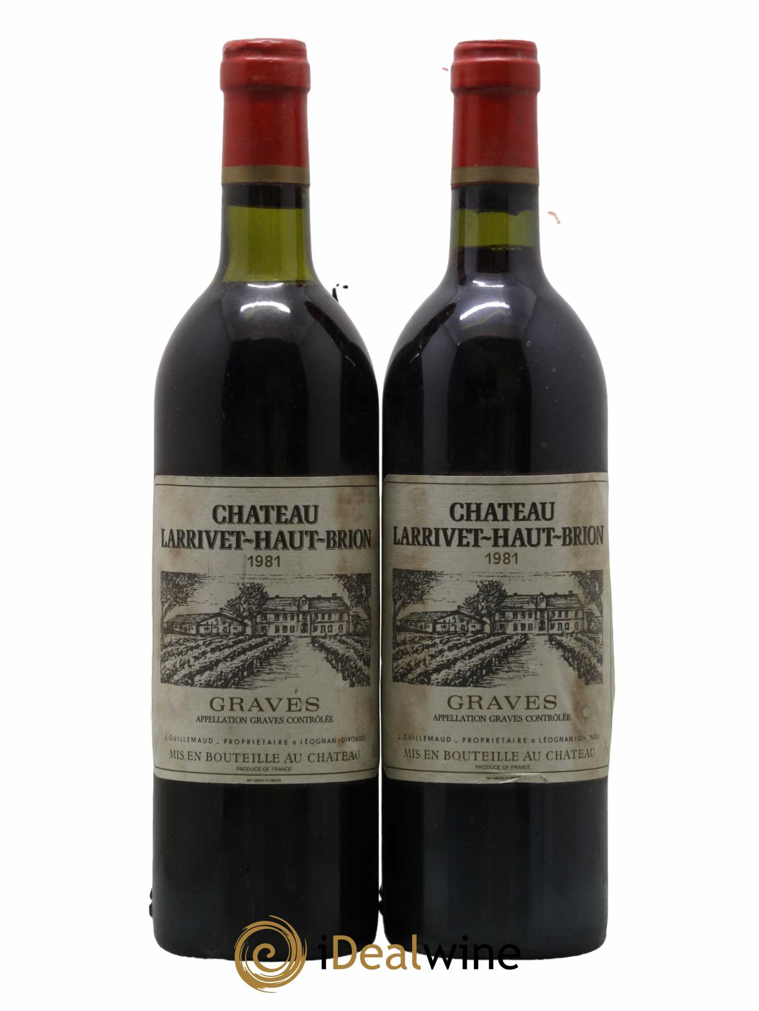 Château Larrivet Haut-Brion 1981 - Lot de 2 bouteilles - 0