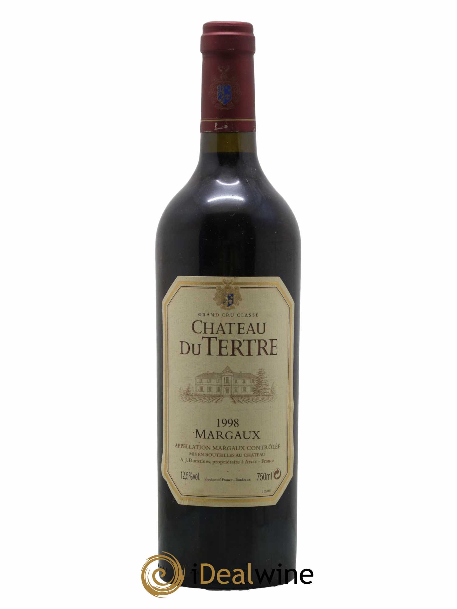 Château du Tertre 5ème Grand Cru Classé 1998 - Lot de 1 bouteille - 0