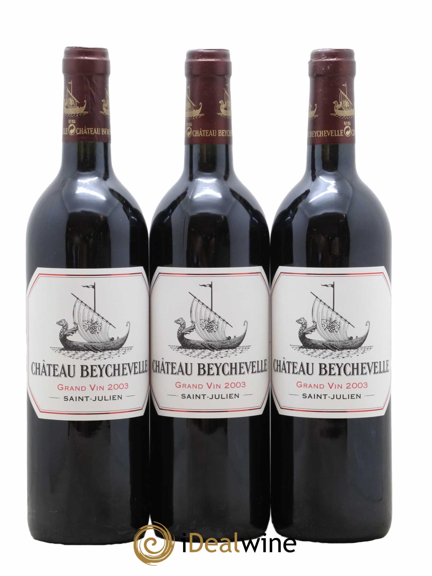 Château Beychevelle 4ème Grand Cru Classé 2003 - Lot de 3 bouteilles - 0