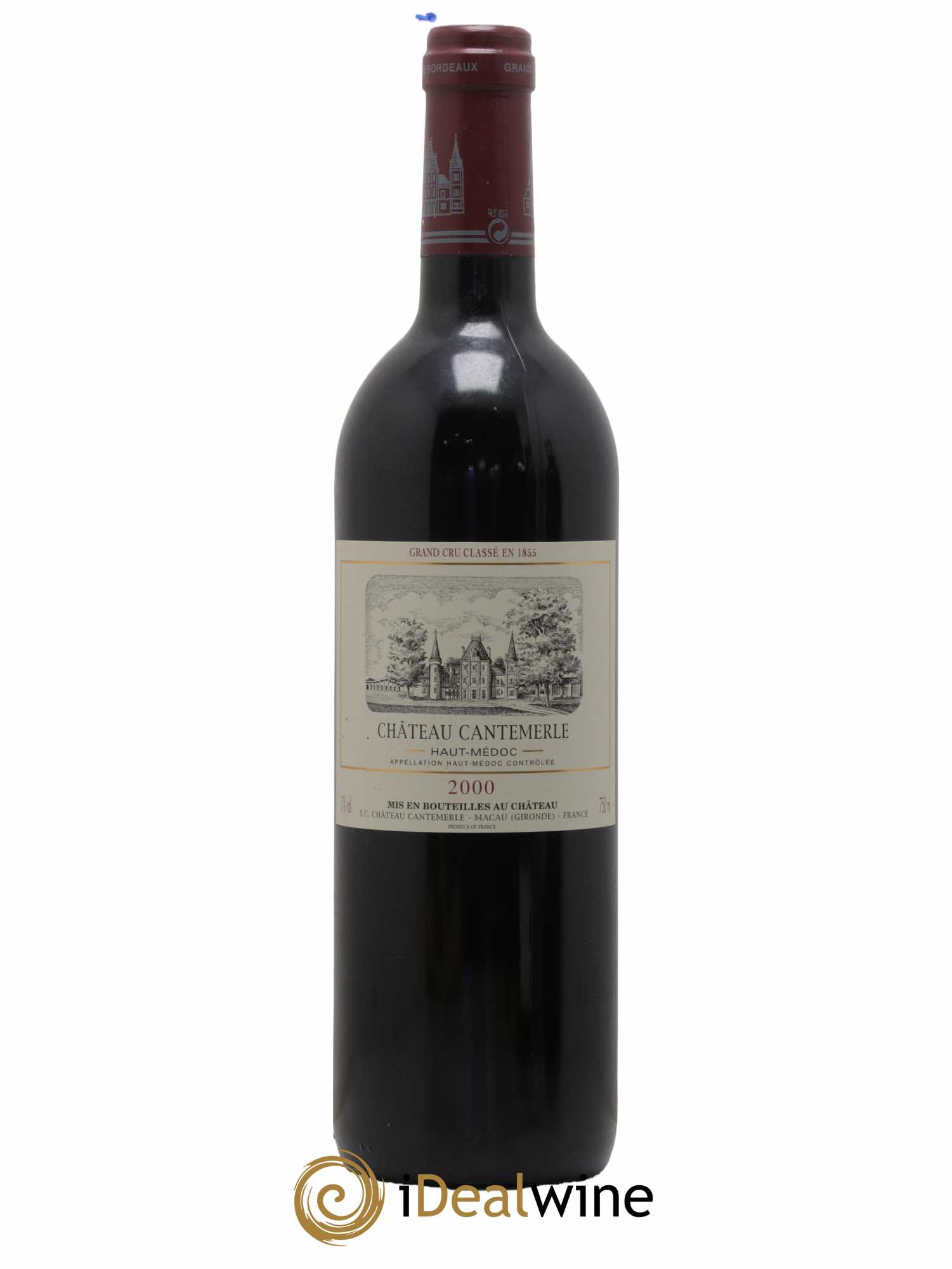Château Cantemerle 5ème Grand Cru Classé 2000 - Lot de 1 bouteille - 0