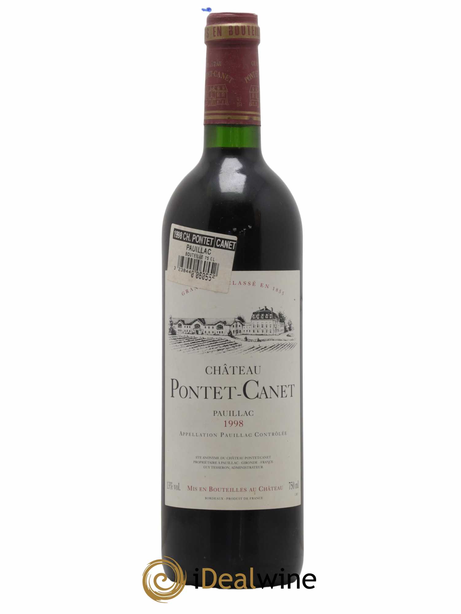 Château Pontet Canet 5ème Grand Cru Classé 1998 - Lot de 1 bouteille - 0