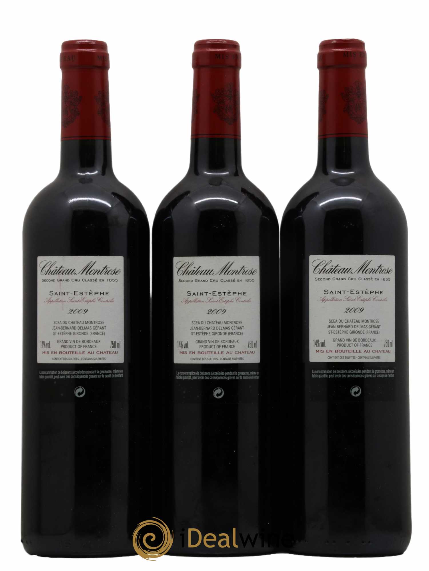 Château Montrose 2ème Grand Cru Classé 2009 - Lot de 3 bouteilles - 1