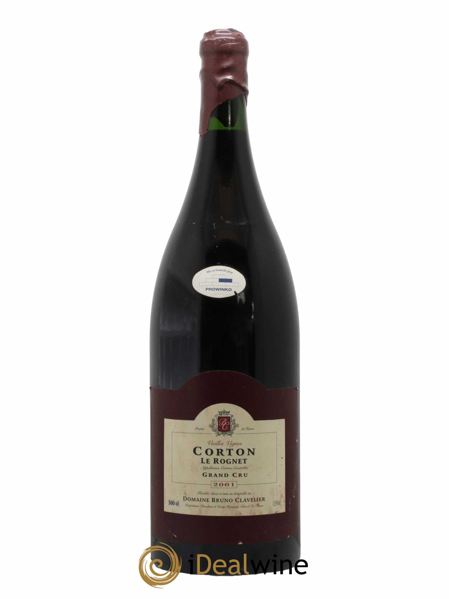 Corton Grand Cru Le Rognet Vieilles Vignes Bruno Clavelier 2001 - Lot de 1 double magnum - 0