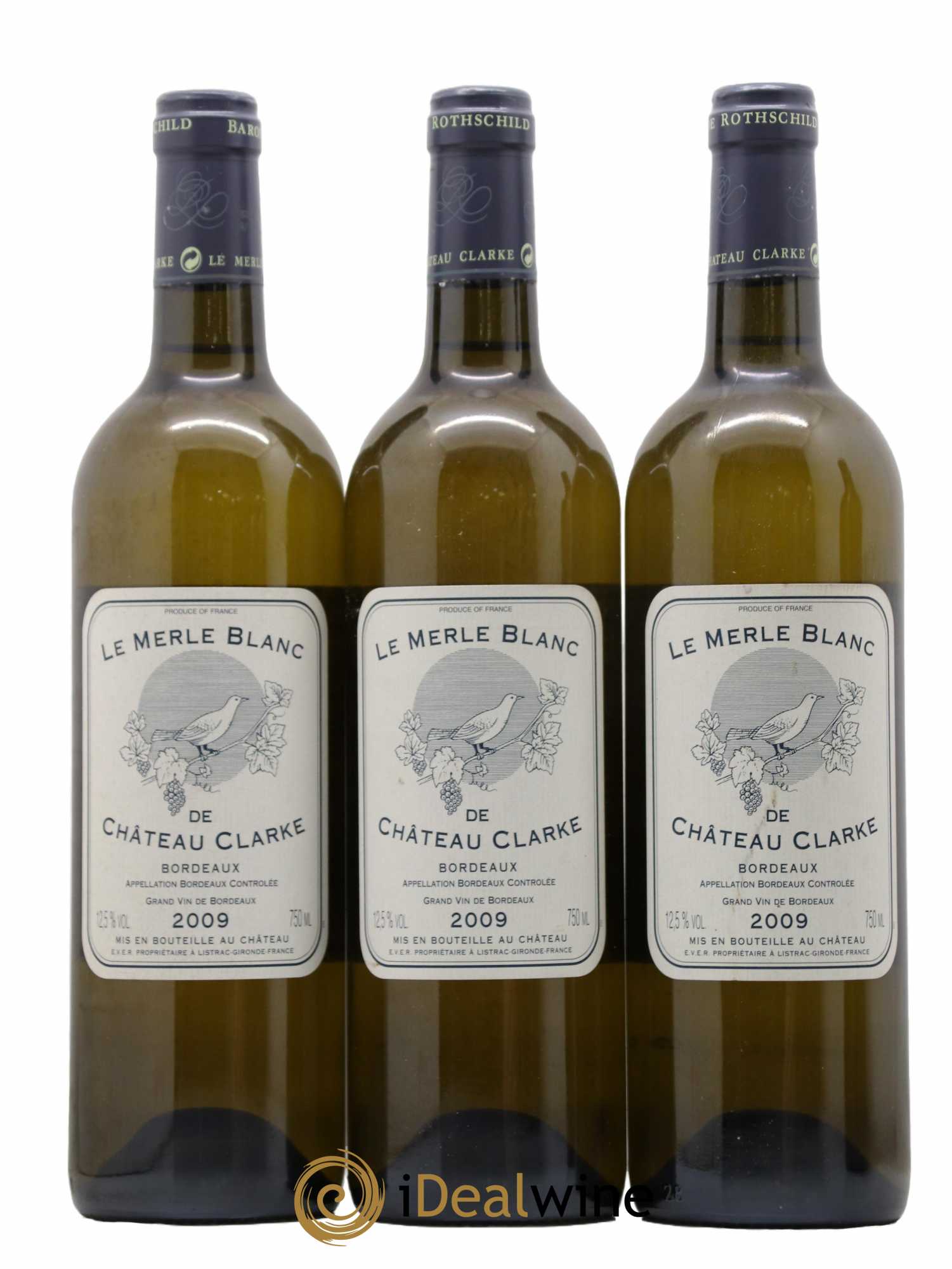 Bordeaux Le Merle Blanc Chateau de Clarke 2009 - Lot de 6 bouteilles - 2