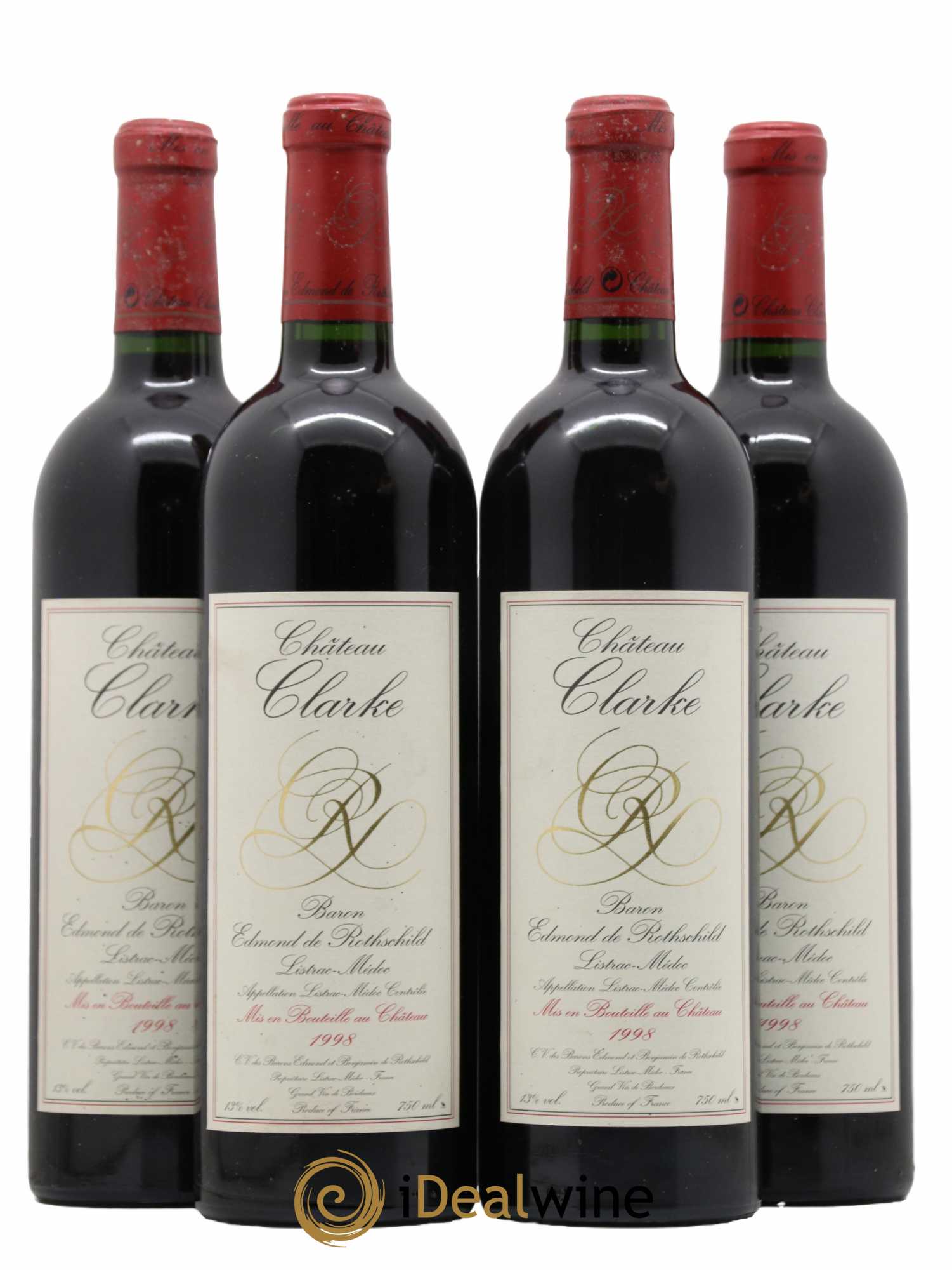 Château Clarke 1998 - Lot de 4 bouteilles - 0