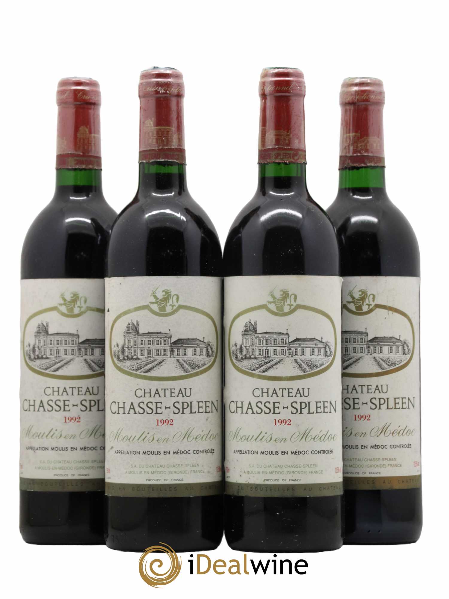 Château Chasse Spleen 1992 - Lot de 4 bouteilles - 0