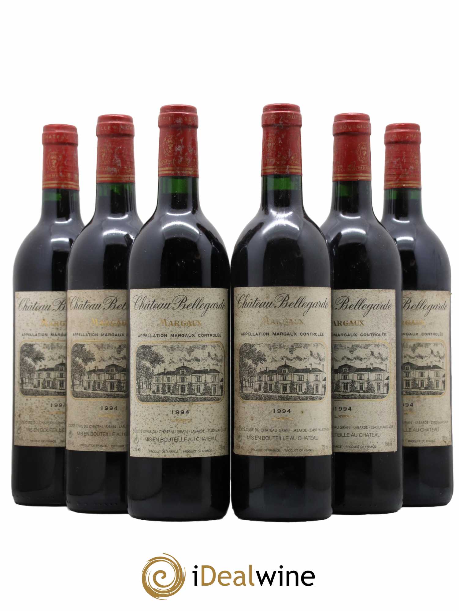 Bordeaux Margaux Château Bellegarde 1994 - Lot de 6 bouteilles - 0