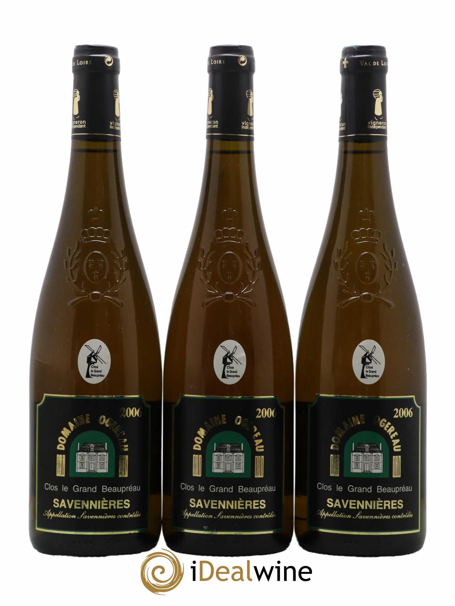 Savennières Clos le Grand Beaupréau Domaine Ogereau 2006 - Lot de 3 bouteilles - 0