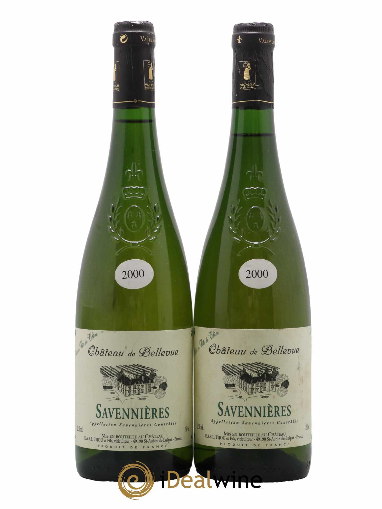 Savennières Chateau de Bellevue 2000 - Lot de 2 bouteilles - 0