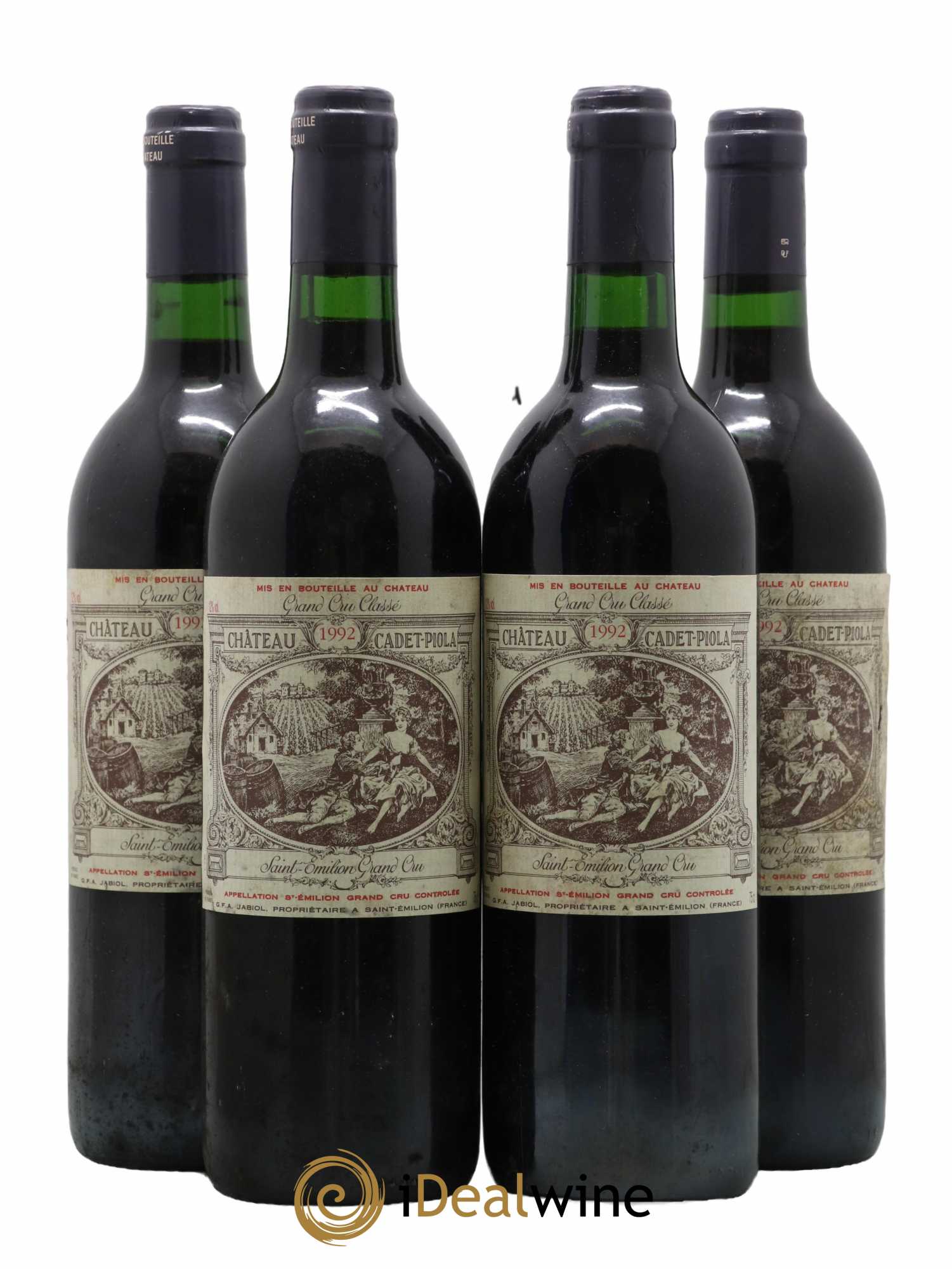 Château Cadet Piola Grand Cru Classé 1992 - Lot de 4 bouteilles - 0