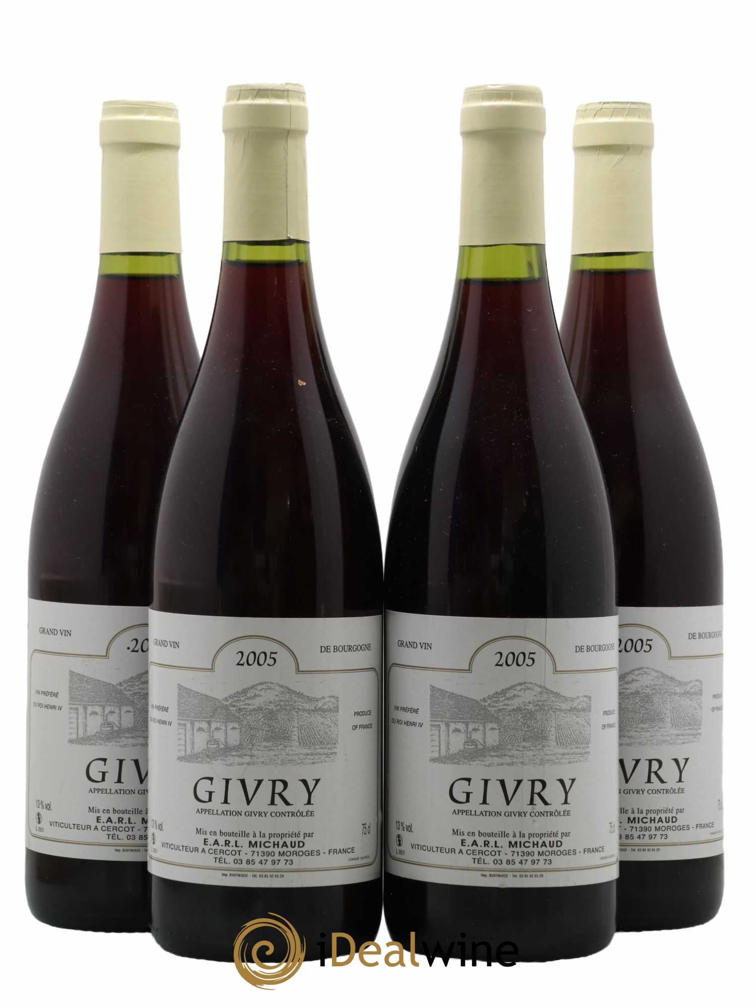 Givry Michaud 2005 - Lot de 4 bouteilles - 0