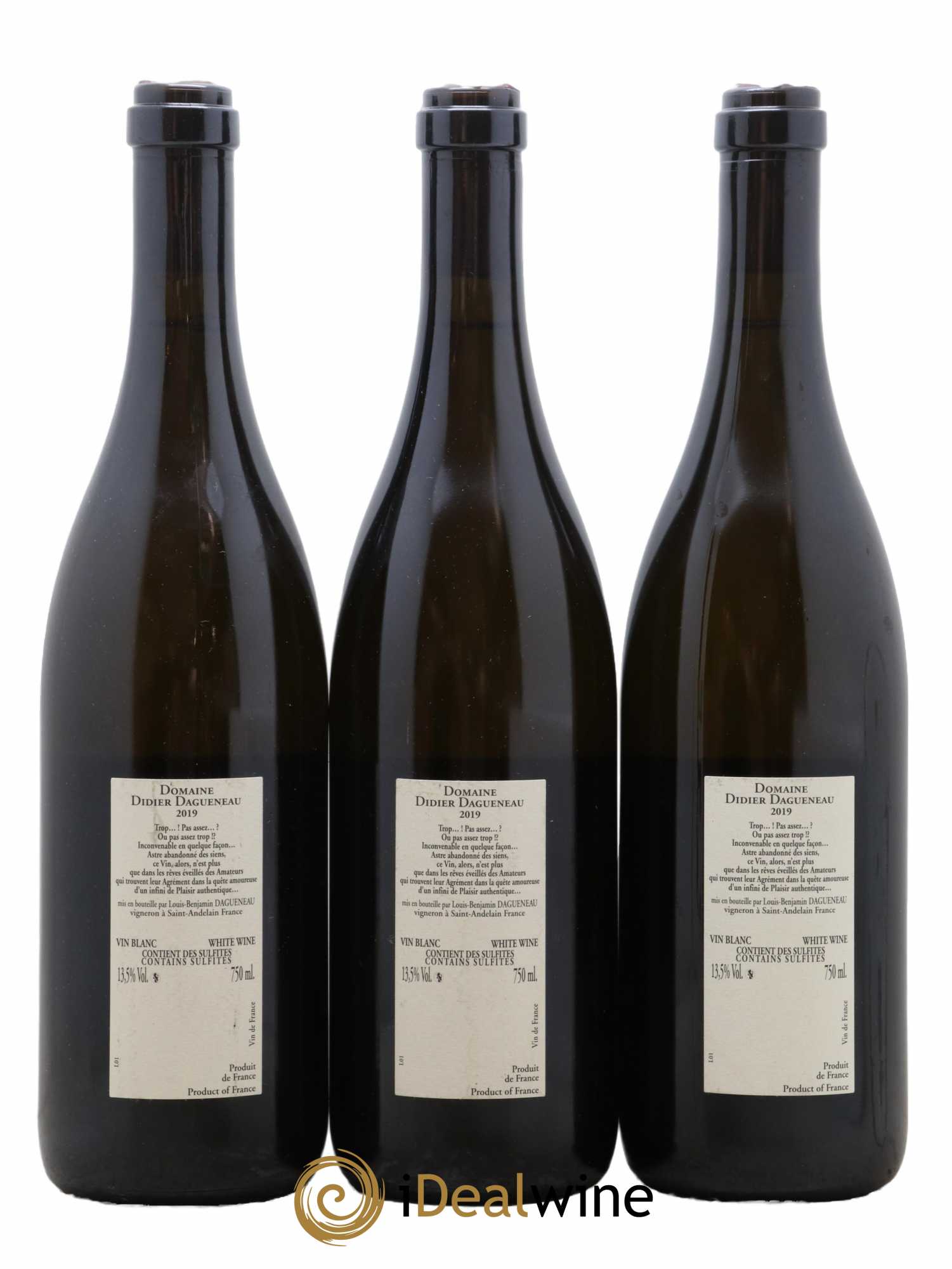 Vin de France (anciennement Pouilly-Fumé) Buisson Renard Dagueneau (Domaine Didier - Louis-Benjamin) 2019 - Lot de 3 bouteilles - 1