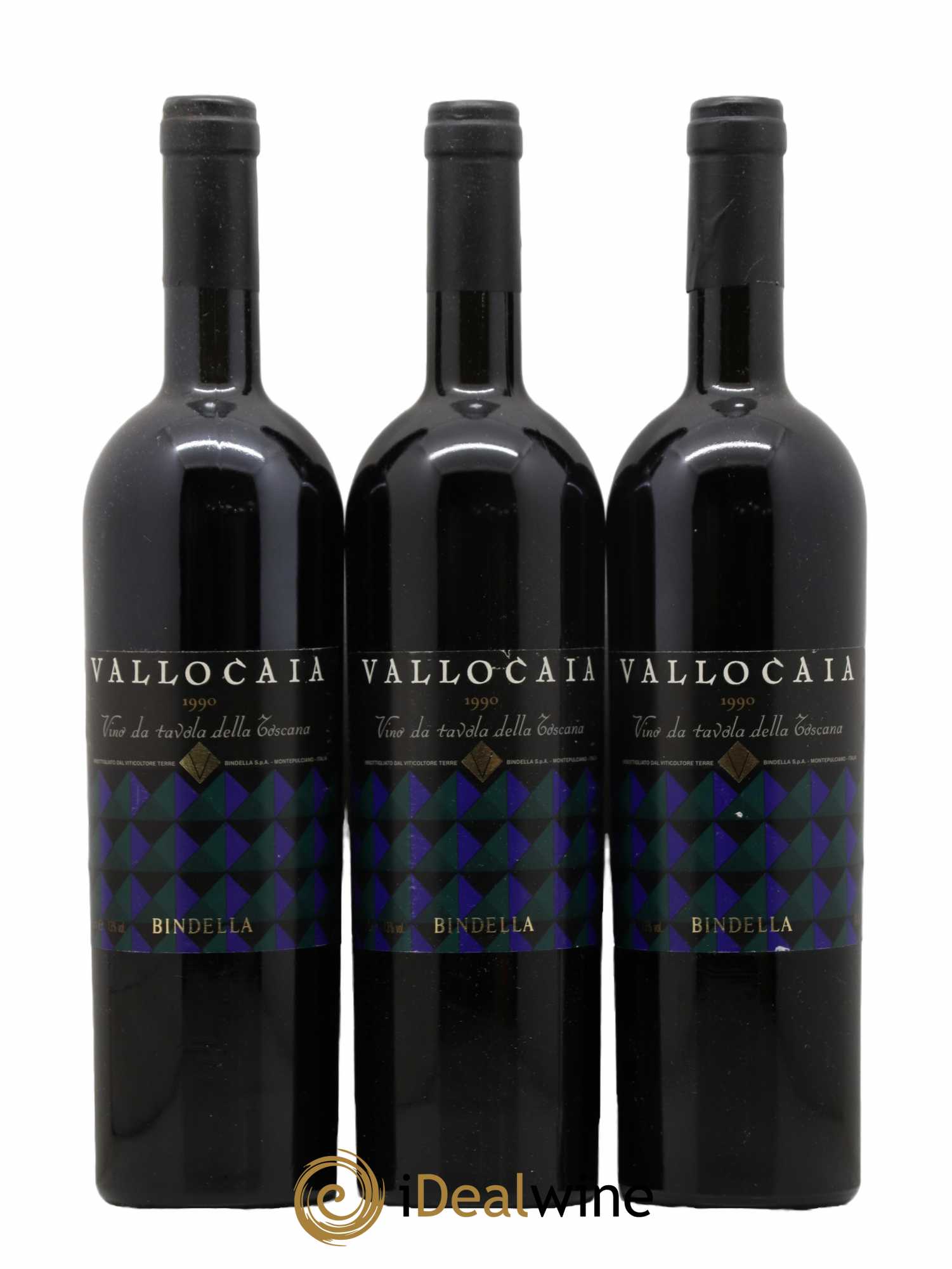 Vino Nobile di Montepulciano Vallocaia Bindella 1990 - Lot de 3 bouteilles - 0