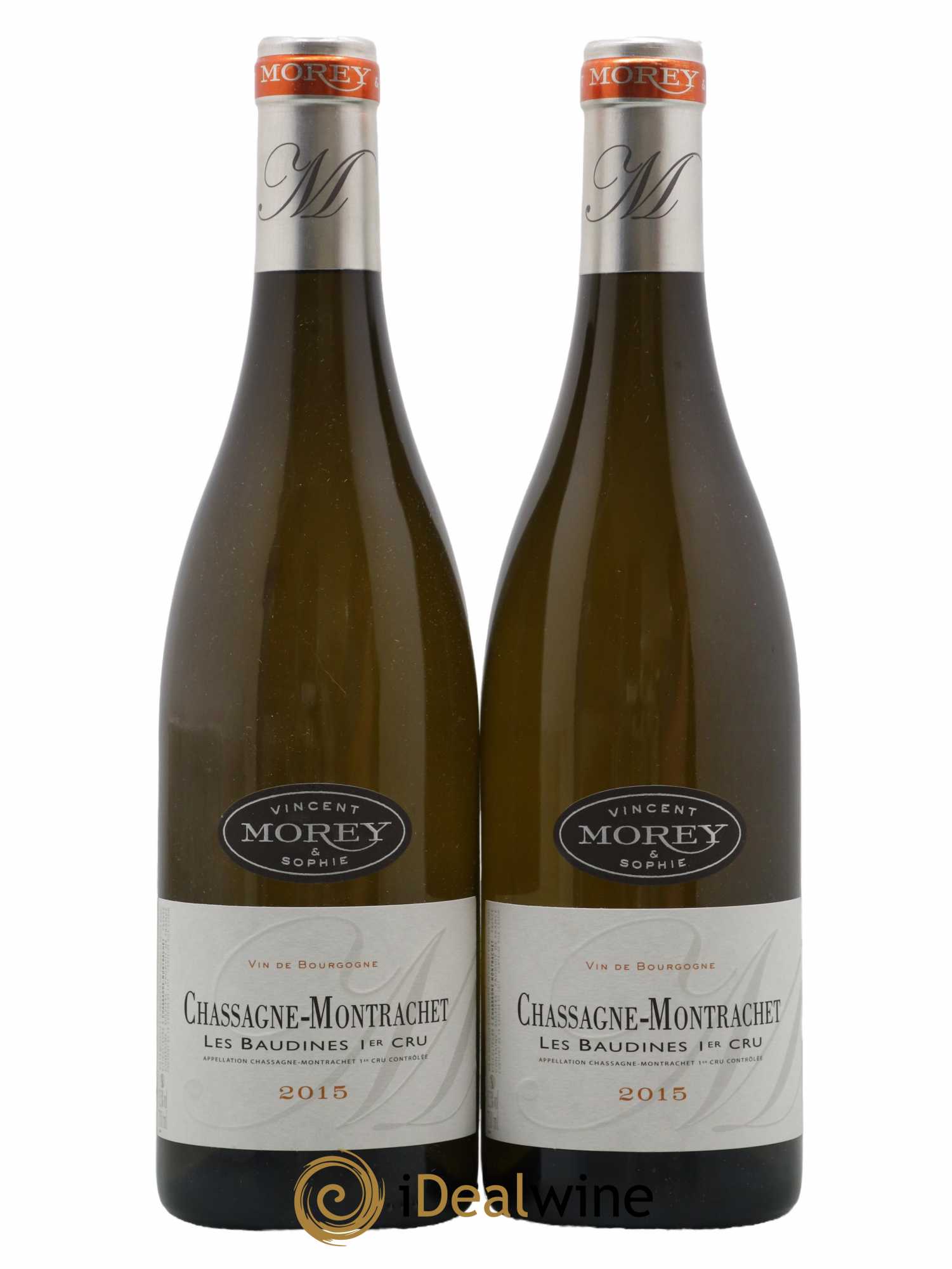 Chassagne-Montrachet 1er Cru Baudines Vincent & Sophie Morey 2015 - Posten von 2 Flaschen - 0