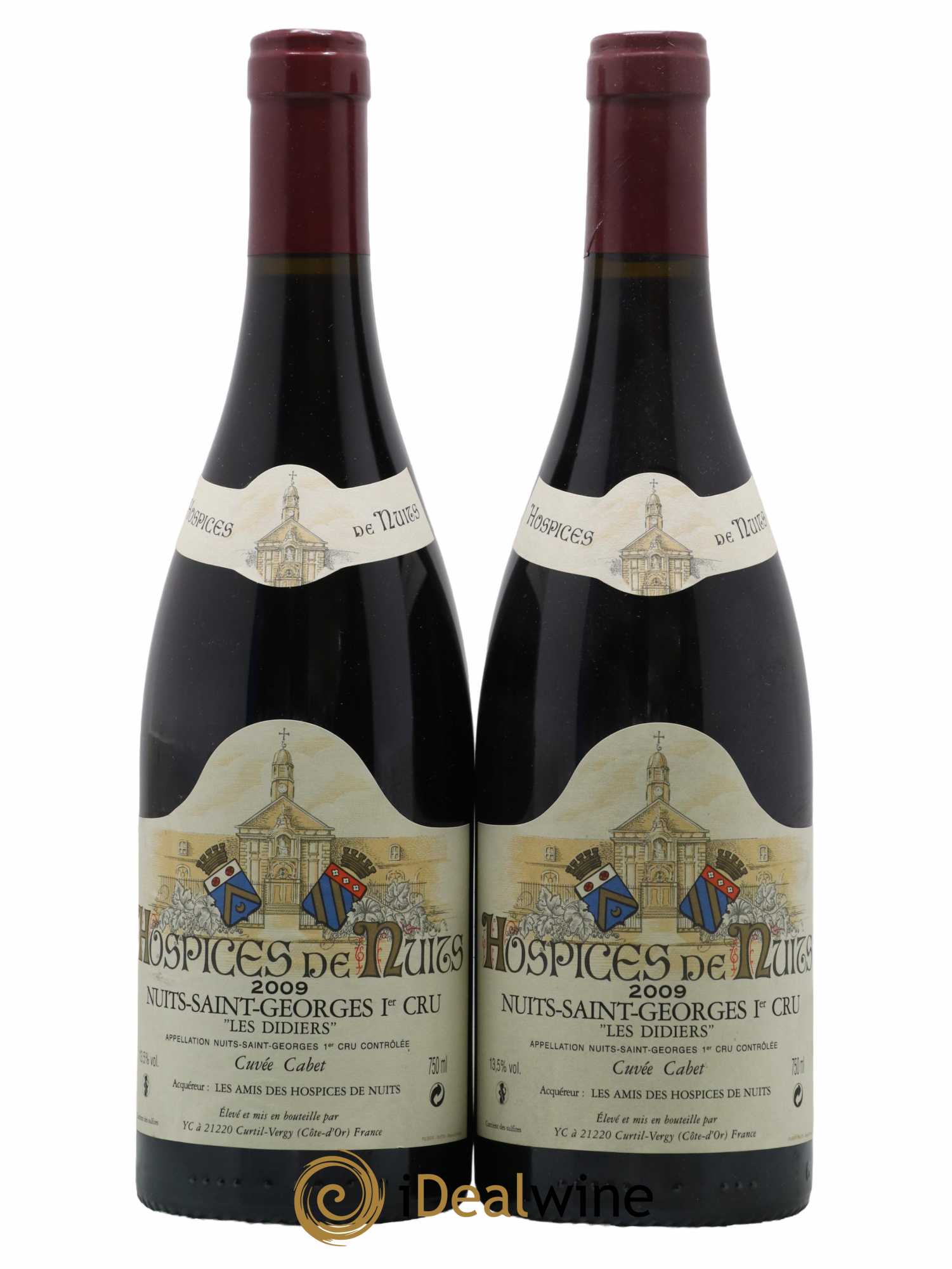 Nuits-Saint-Georges 1er Cru Les Didiers Cuvée Cabet Hospices de Nuits Les amis des Hospices de Nuits 2009 - Lot de 2 bouteilles - 0