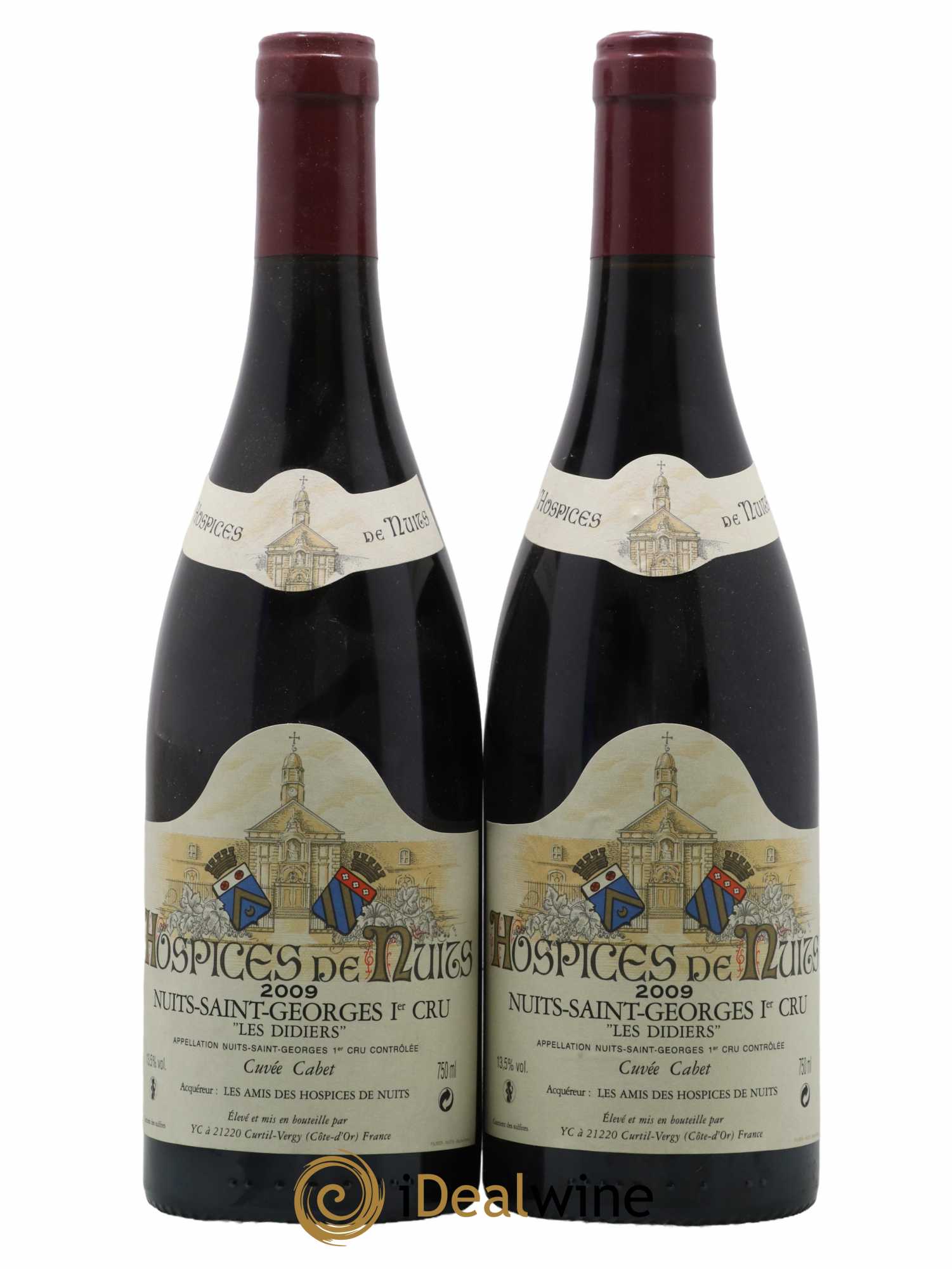 Nuits-Saint-Georges 1er Cru Les Didiers Cuvée Cabet Hospices de Nuits Les amis des Hospices de Nuits 2009 - Lot de 2 bouteilles - 0