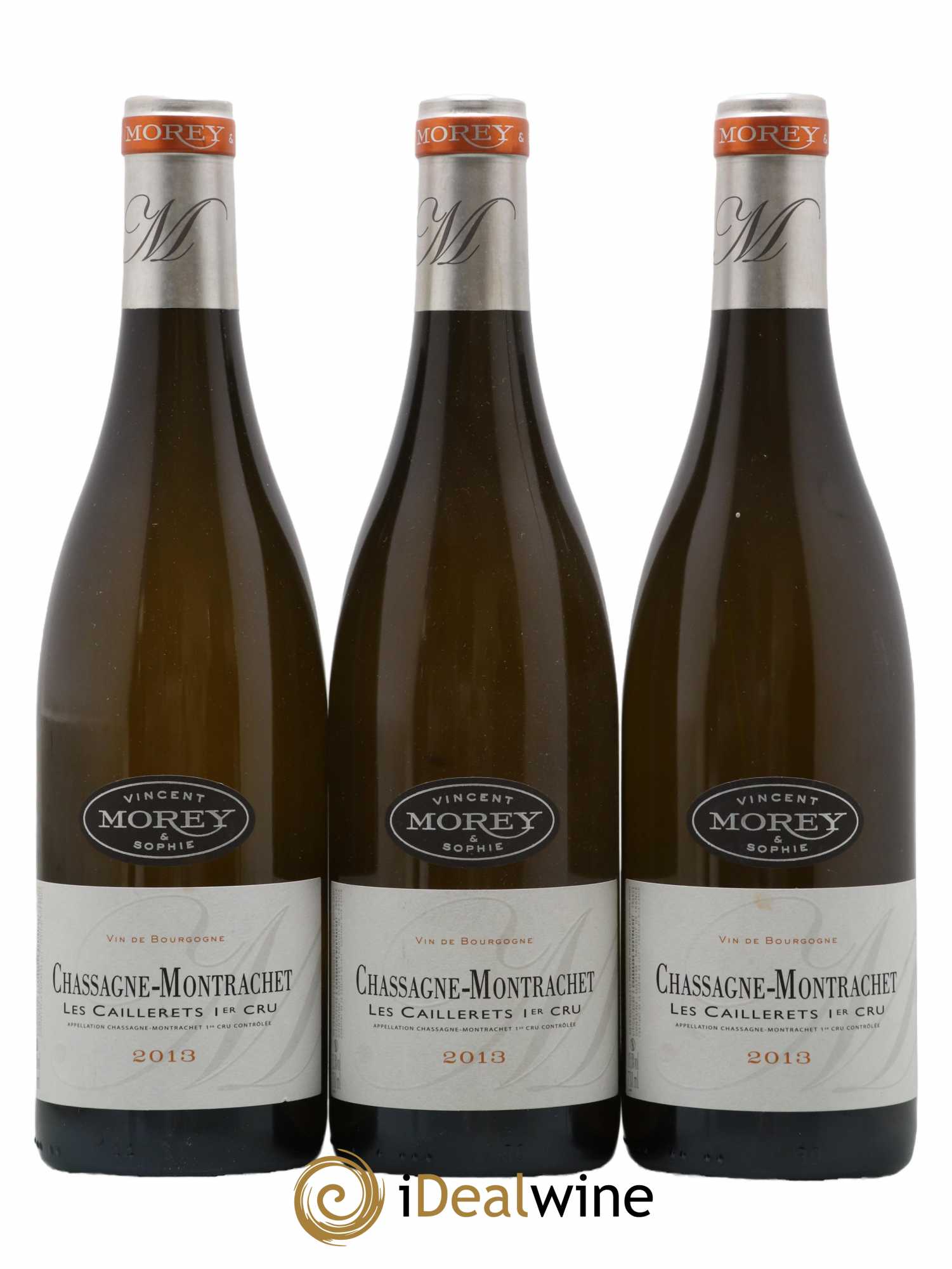 Chassagne-Montrachet 1er Cru Les Caillerets Vincent & Sophie Morey 2013 - Lot de 3 bouteilles - 0