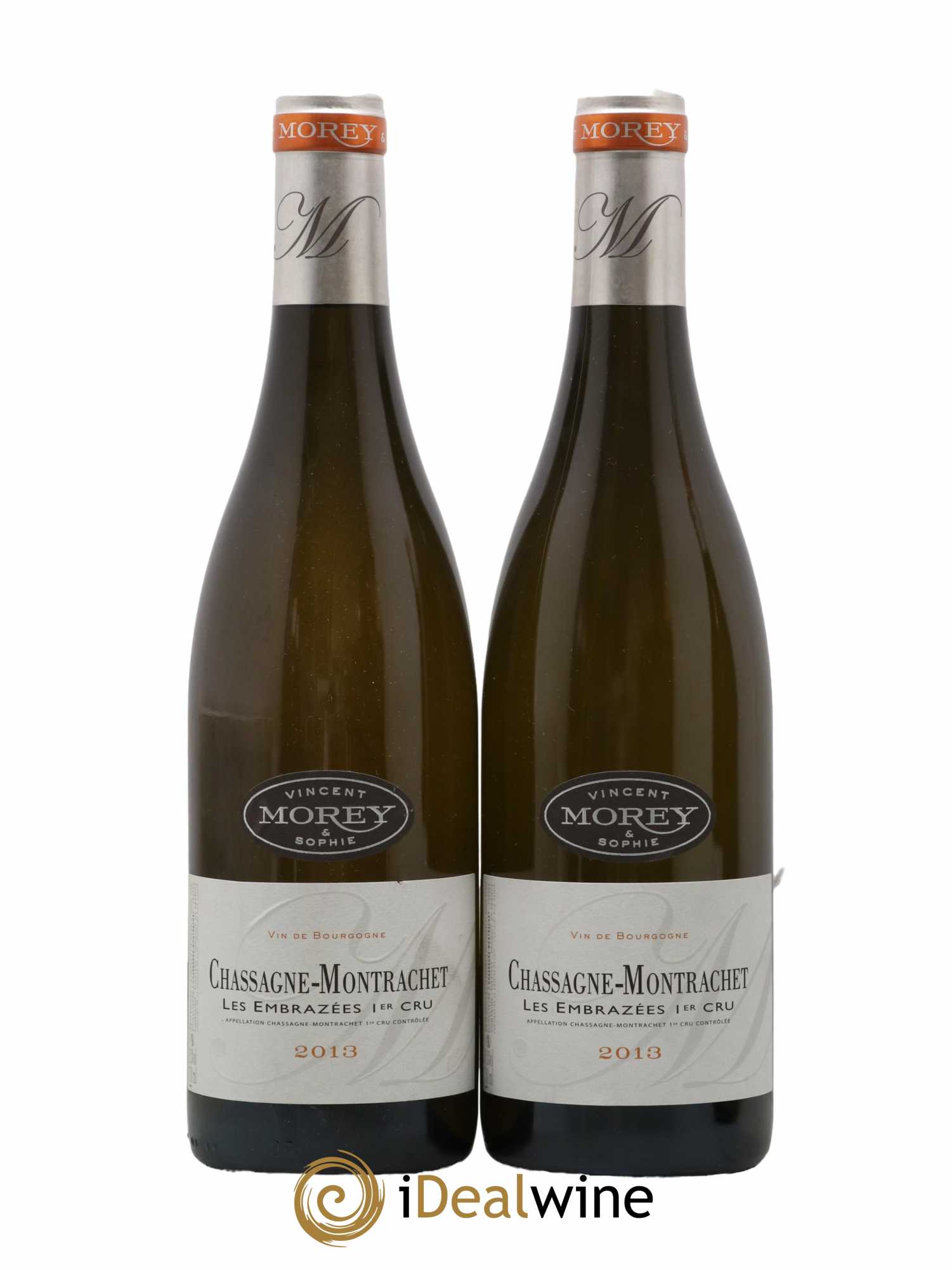 Chassagne-Montrachet 1er Cru Les Embrazées Vincent et Sophie Morey 2013 - Lot de 2 bouteilles - 0