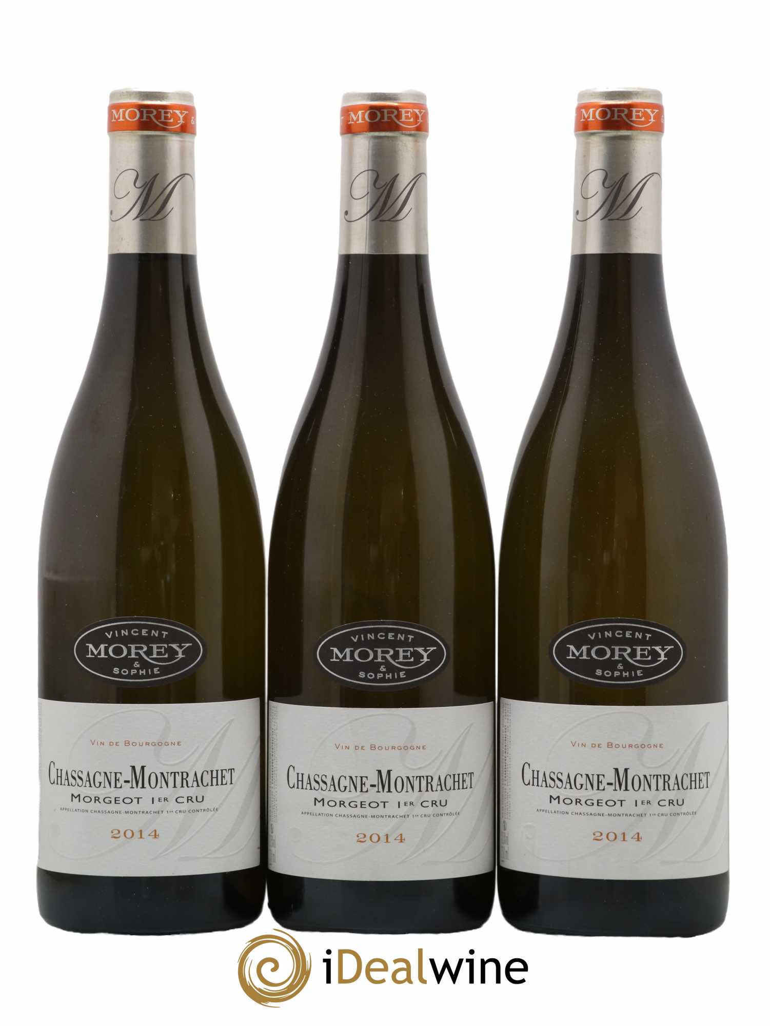 Chassagne-Montrachet 1er Cru Morgeot Vincent & Sophie Morey 2014 - Lot de 3 bouteilles - 0
