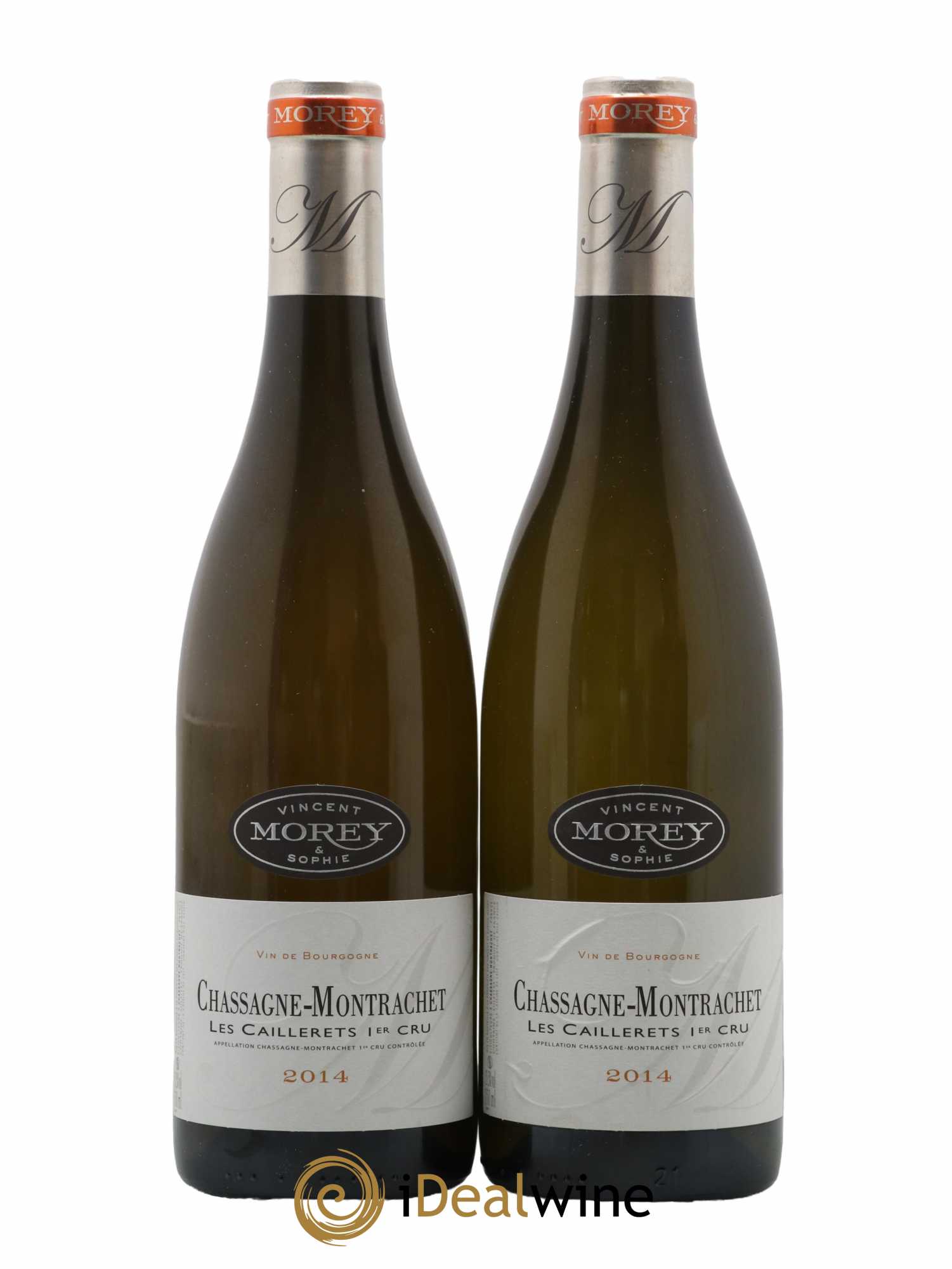 Chassagne-Montrachet 1er Cru Les Caillerets Vincent & Sophie Morey 2014 - Lot de 2 bouteilles - 0