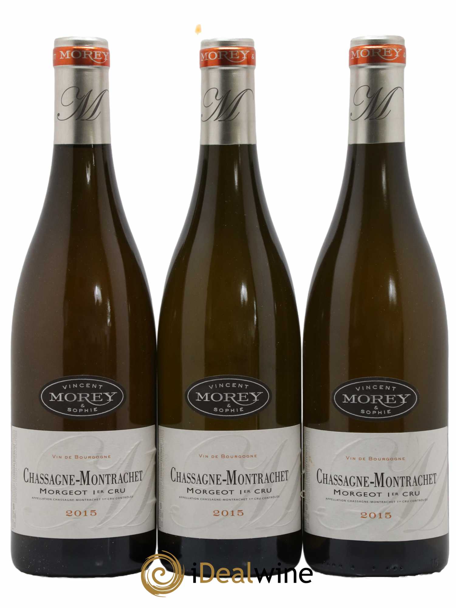 Chassagne-Montrachet 1er Cru Vincent et Sophie Morey 2015 - Lot de 3 bouteilles - 0