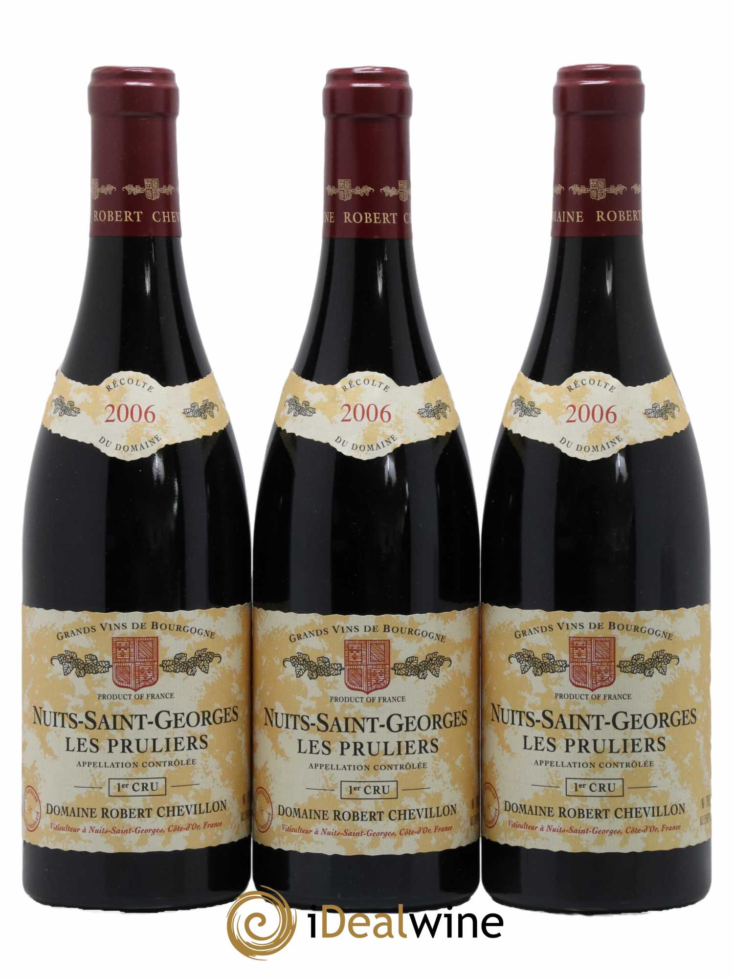 Nuits-Saint-Georges 1er Cru Les Pruliers Robert Chevillon 2006 - Lot de 3 bouteilles - 0