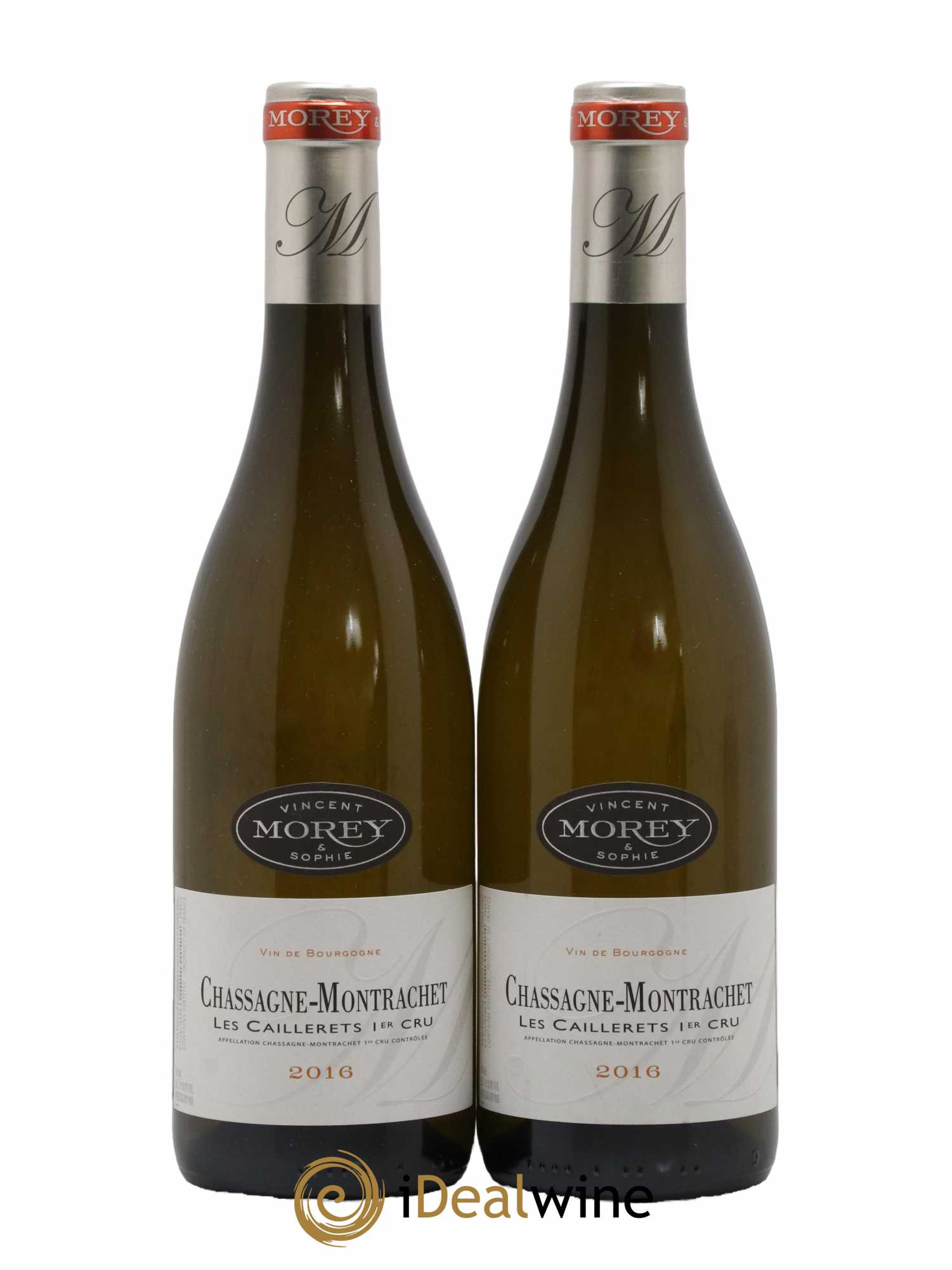 Chassagne-Montrachet 1er Cru Les Caillerets Vincent et Sophie Morey 2016 - Lot de 2 bouteilles - 0