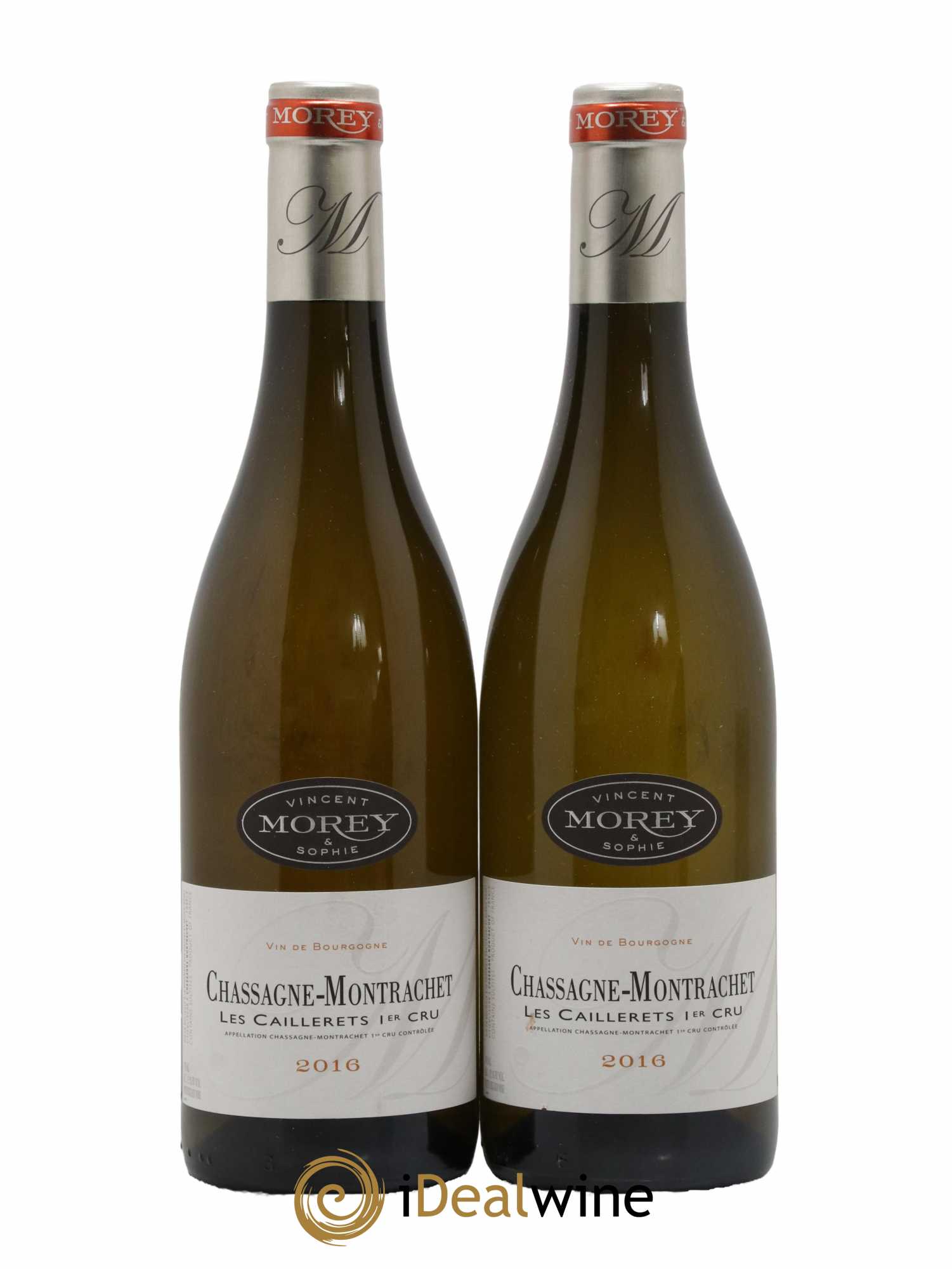 Chassagne-Montrachet 1er Cru Les Caillerets Vincent et Sophie Morey 2016 - Lot de 2 bouteilles - 0