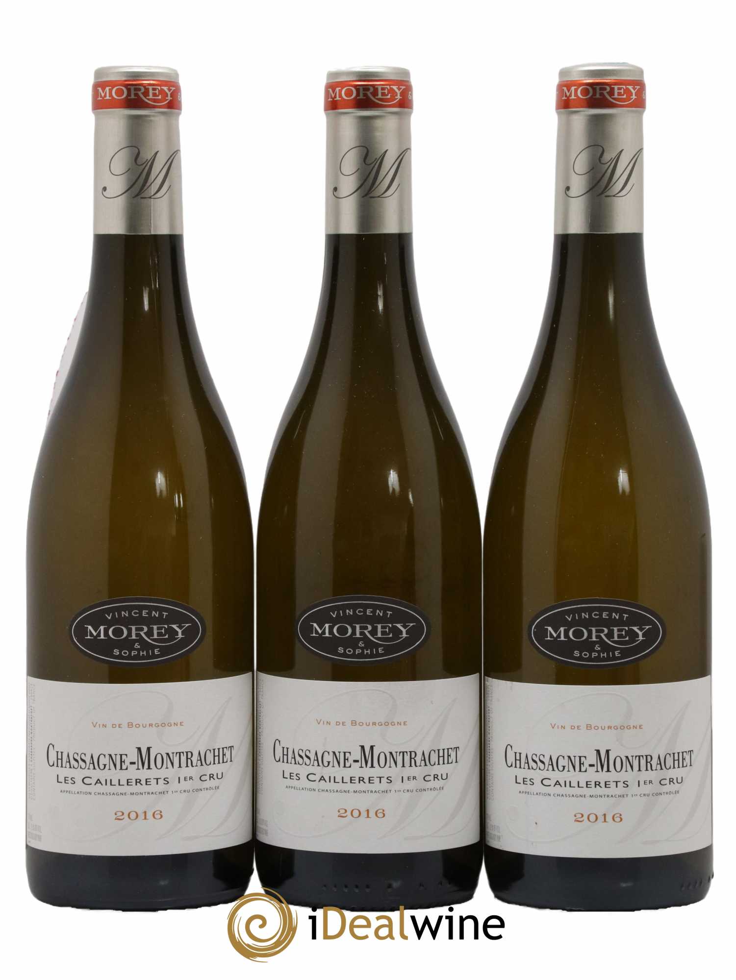 Chassagne-Montrachet 1er Cru Les Caillerets Vincent et Sophie Morey 2016 - Lot de 3 bouteilles - 0
