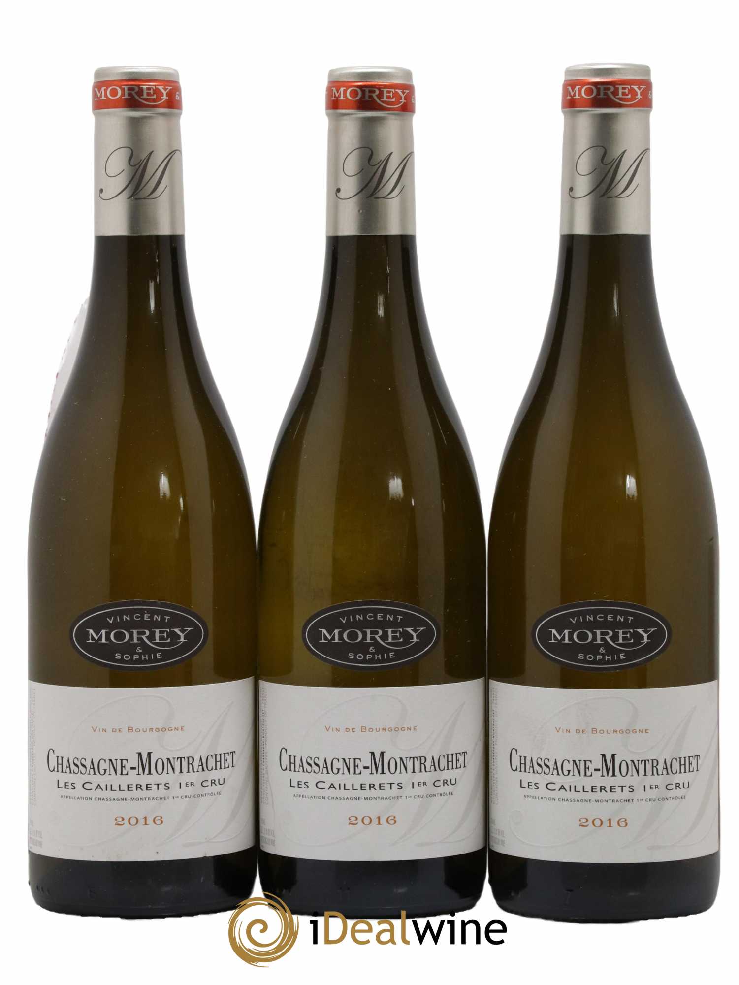 Chassagne-Montrachet 1er Cru Les Caillerets Vincent et Sophie Morey 2016 - Lot de 3 bouteilles - 0