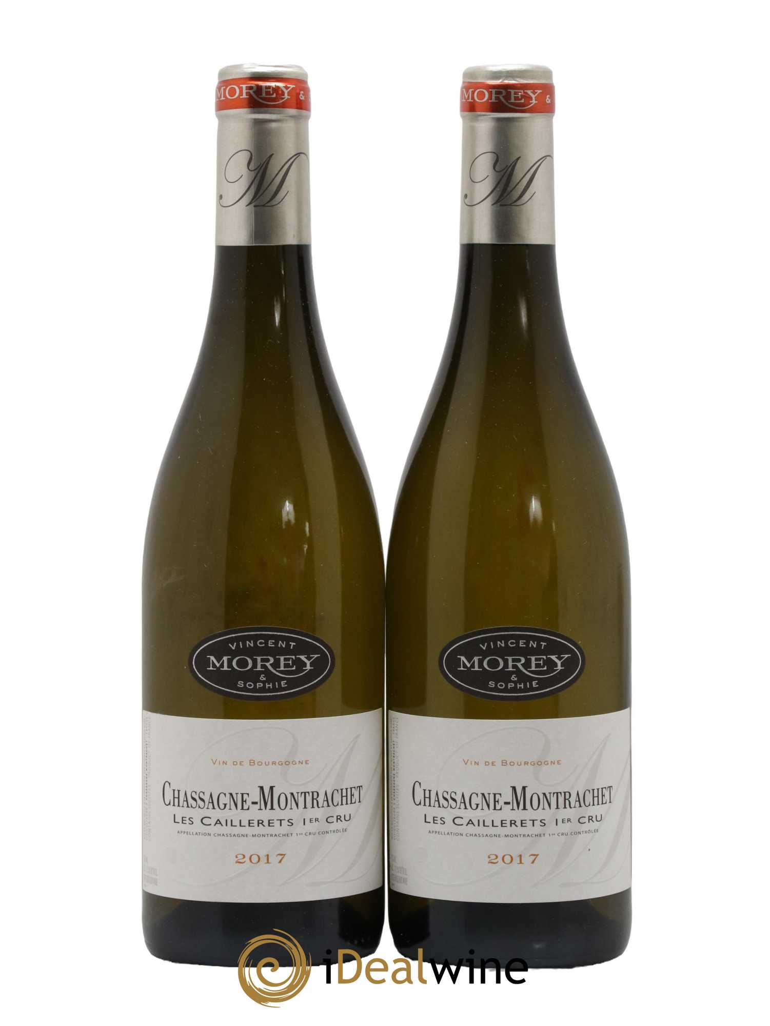 Chassagne-Montrachet 1er Cru Les Caillerets Vincent et Sophie Morey 2017 - Lot de 2 bouteilles - 0
