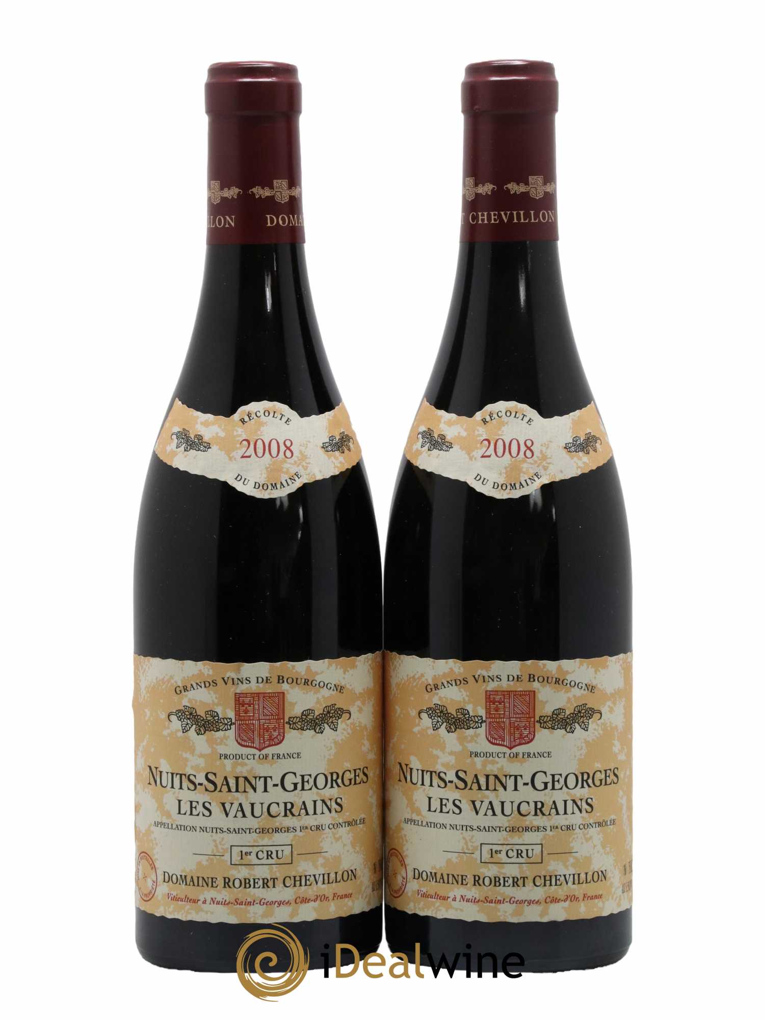 Nuits-Saint-Georges 1er Cru Les Vaucrains Robert Chevillon 2008 - Lot de 2 bouteilles - 0