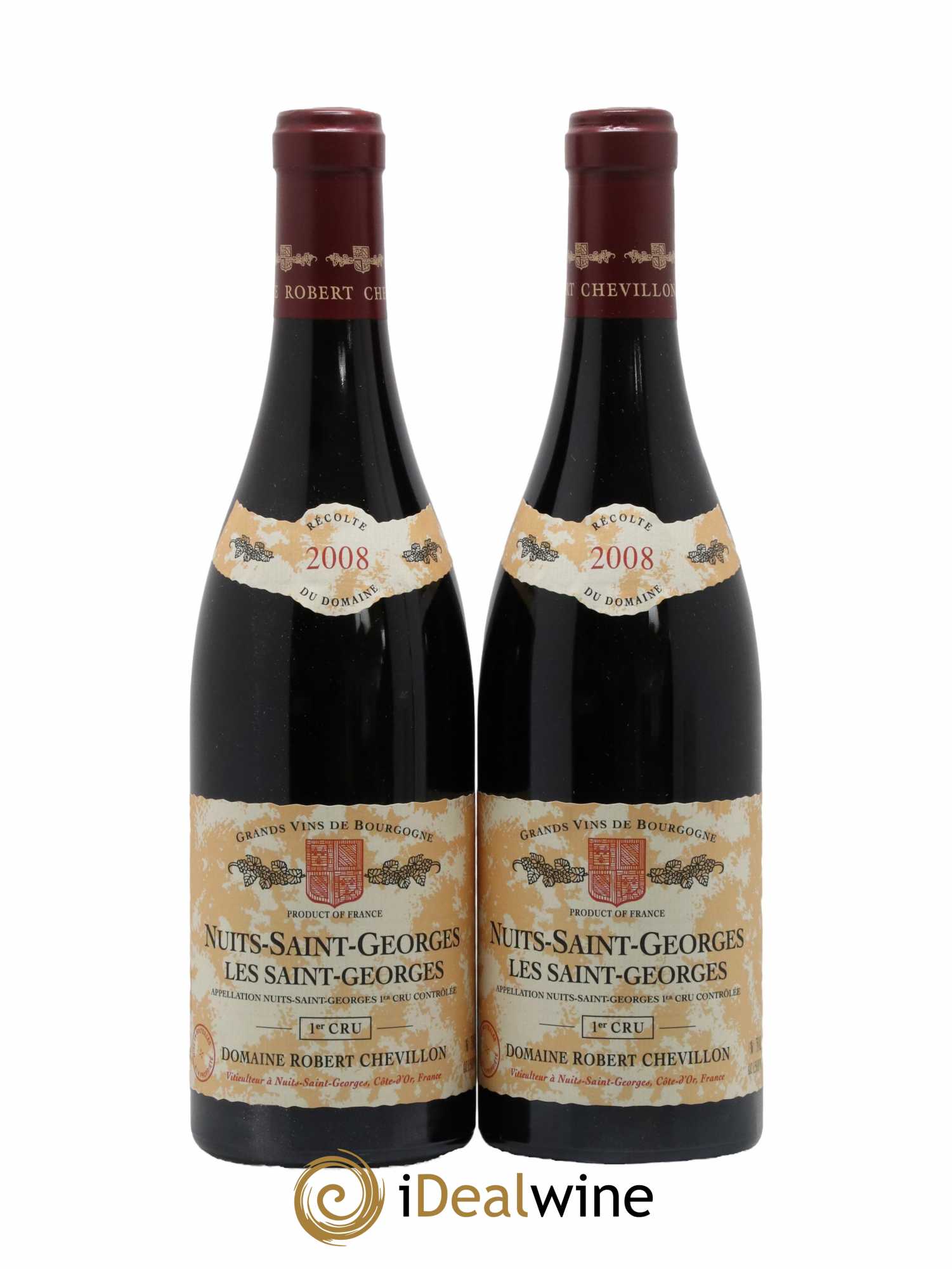 Nuits-Saint-Georges 1er Cru Les Saint Georges Robert Chevillon 2008 - Lot de 2 bouteilles - 0