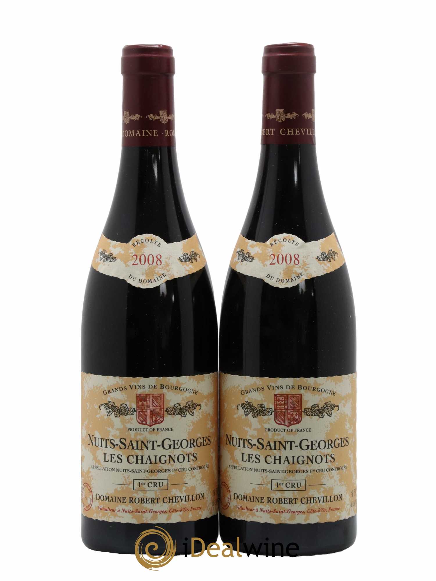 Nuits-Saint-Georges 1er Cru Les Chaignots Robert Chevillon 2008 - Lot de 2 bouteilles - 0