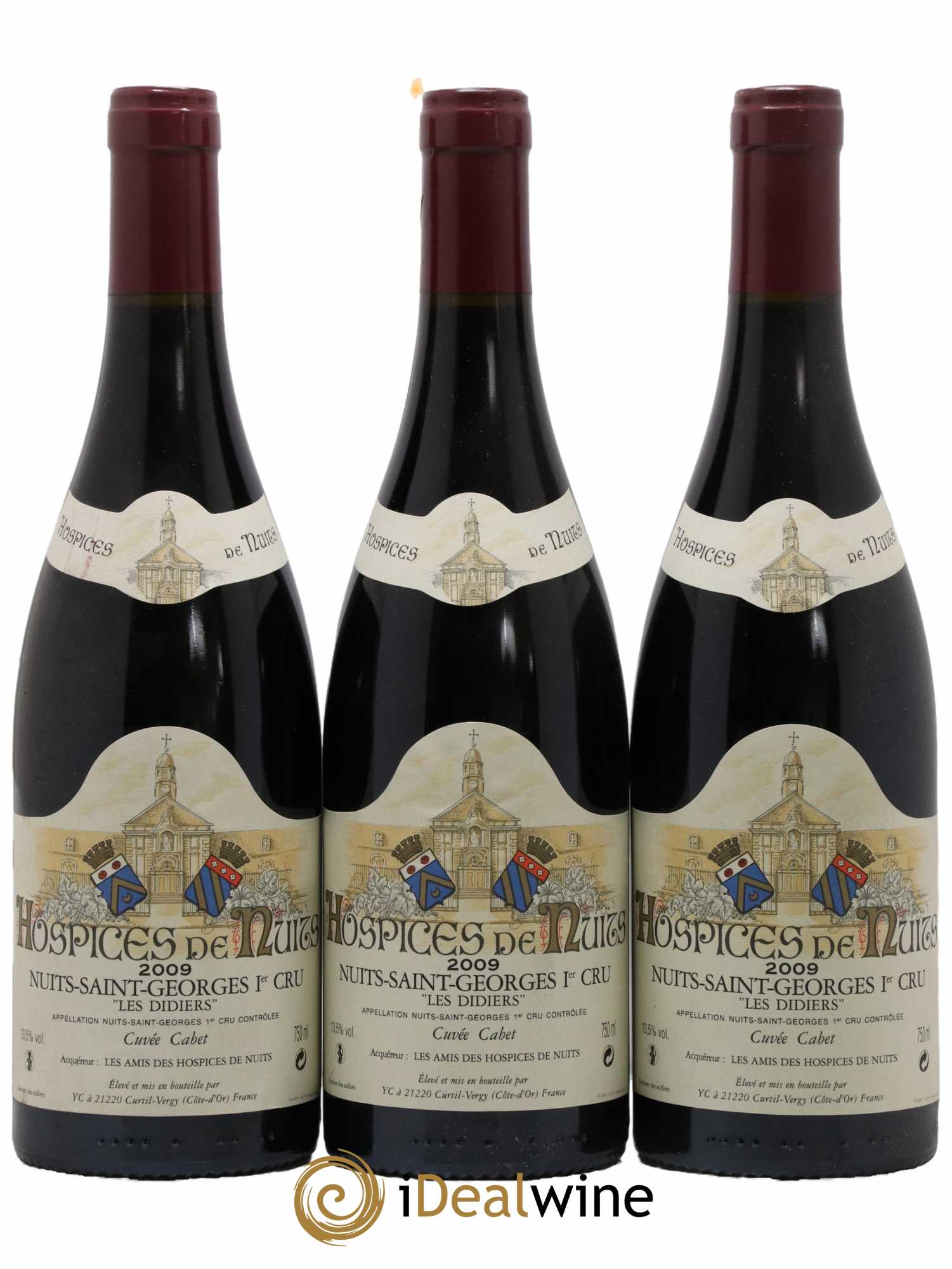 Nuits-Saint-Georges 1er Cru Les Didiers Cuvée Cabet Hospices de Nuits 2009 - Lot de 3 bouteilles - 0