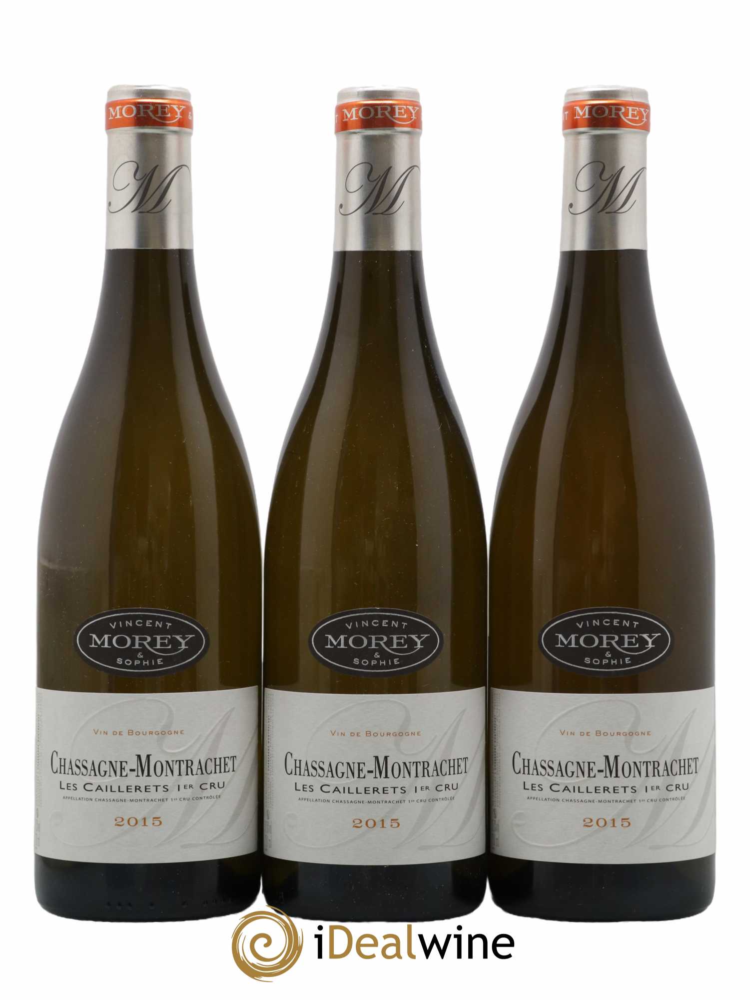 Chassagne-Montrachet 1er Cru Les Caillerets Vincent et Sophie Morey 2015 - Lot de 3 bouteilles - 0