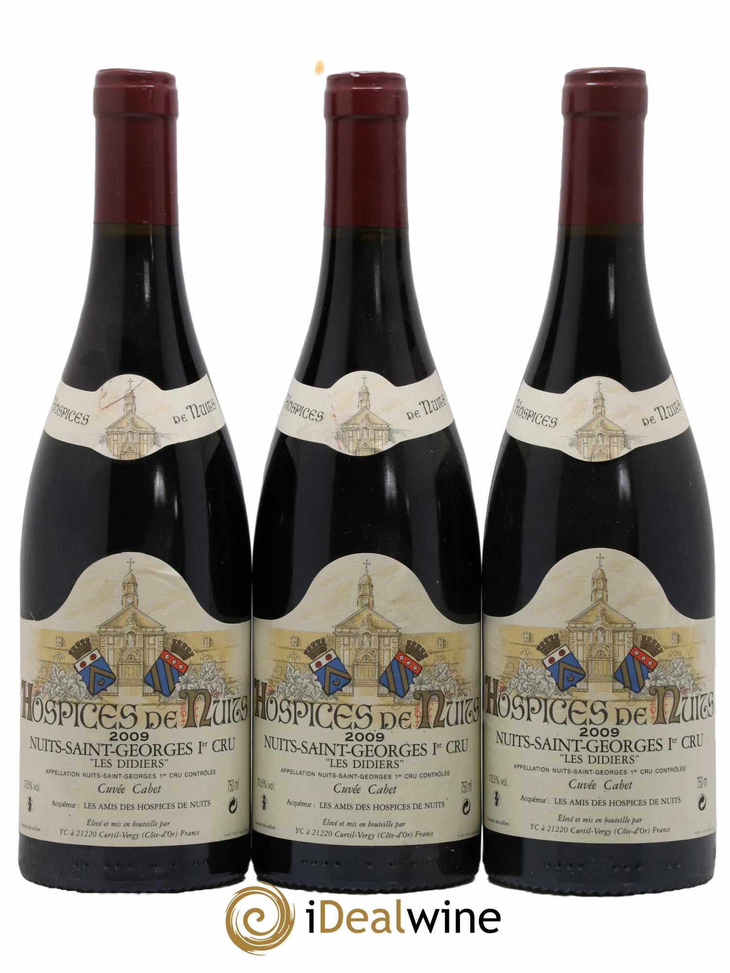 Nuits-Saint-Georges 1er Cru Les Didiers Cuvée Cabet Hospices de Nuits 2009 - Lot de 3 bouteilles - 0
