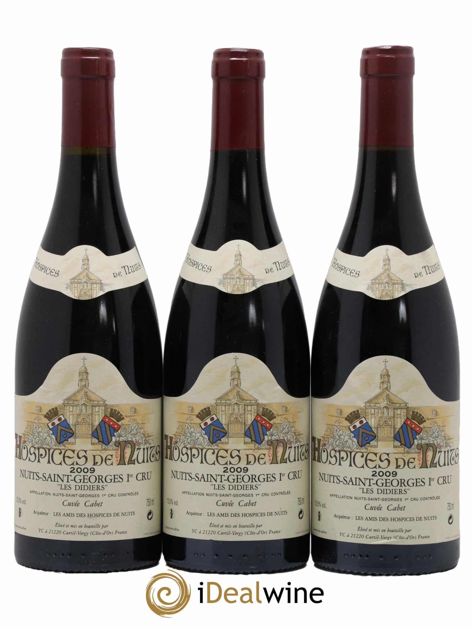 Nuits-Saint-Georges 1er Cru Les Didiers Cuvée Cabet Hospices de Nuits 2009 - Lot de 3 bouteilles - 0