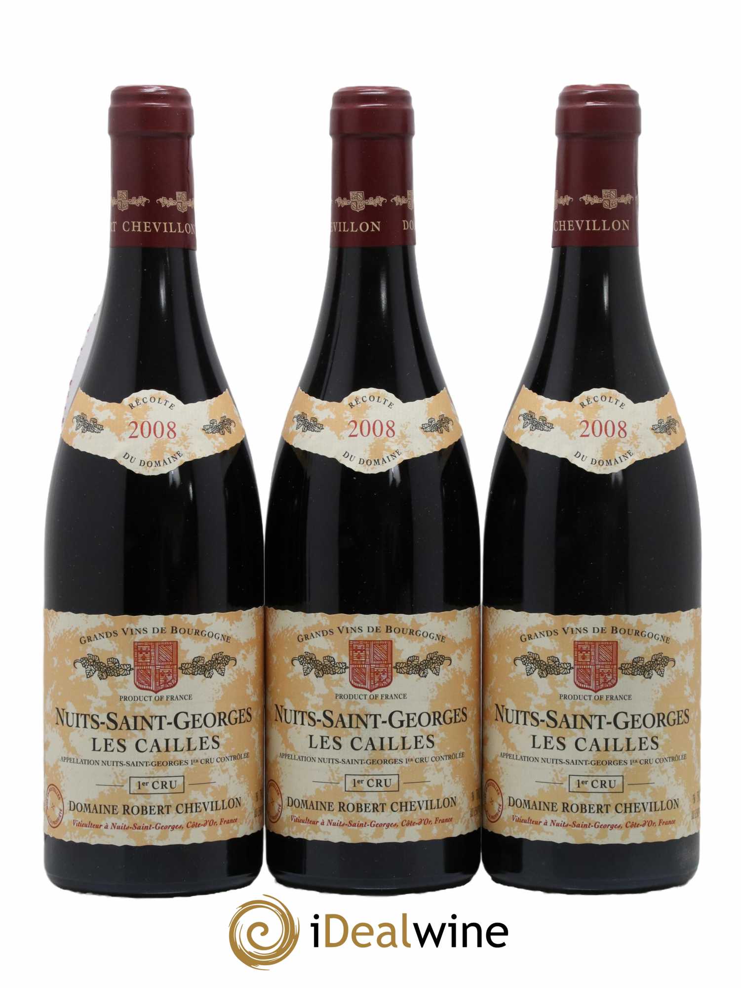 Nuits-Saint-Georges 1er Cru Les Cailles Robert Chevillon 2008 - Lot de 3 bouteilles - 0