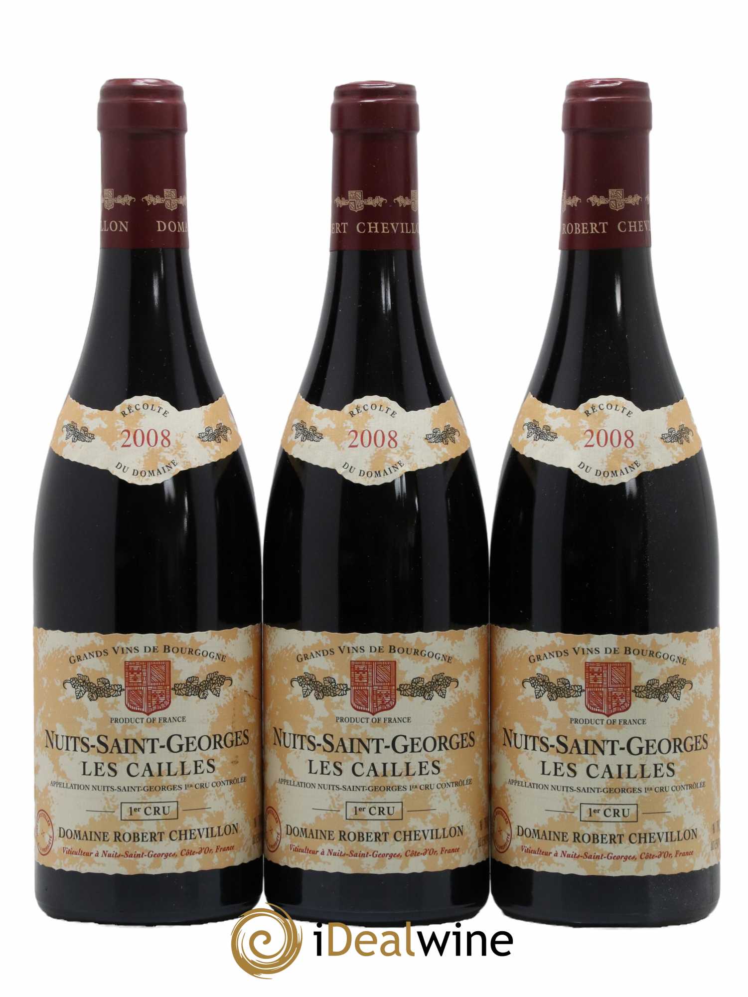Nuits-Saint-Georges 1er Cru Les Cailles Robert Chevillon 2008 - Lot de 3 bouteilles - 0