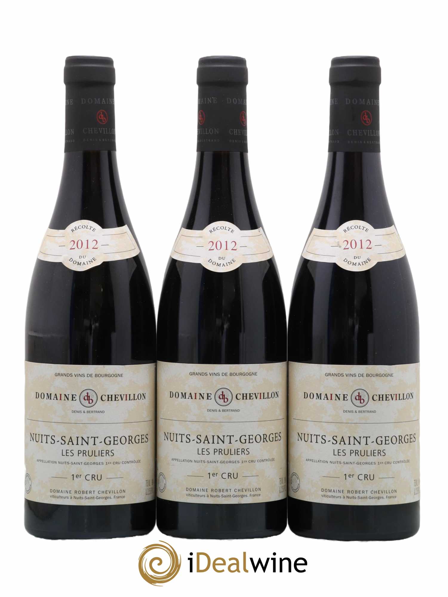 Nuits-Saint-Georges 1er Cru Les Pruliers Robert Chevillon 2012 - Lot de 3 bouteilles - 0