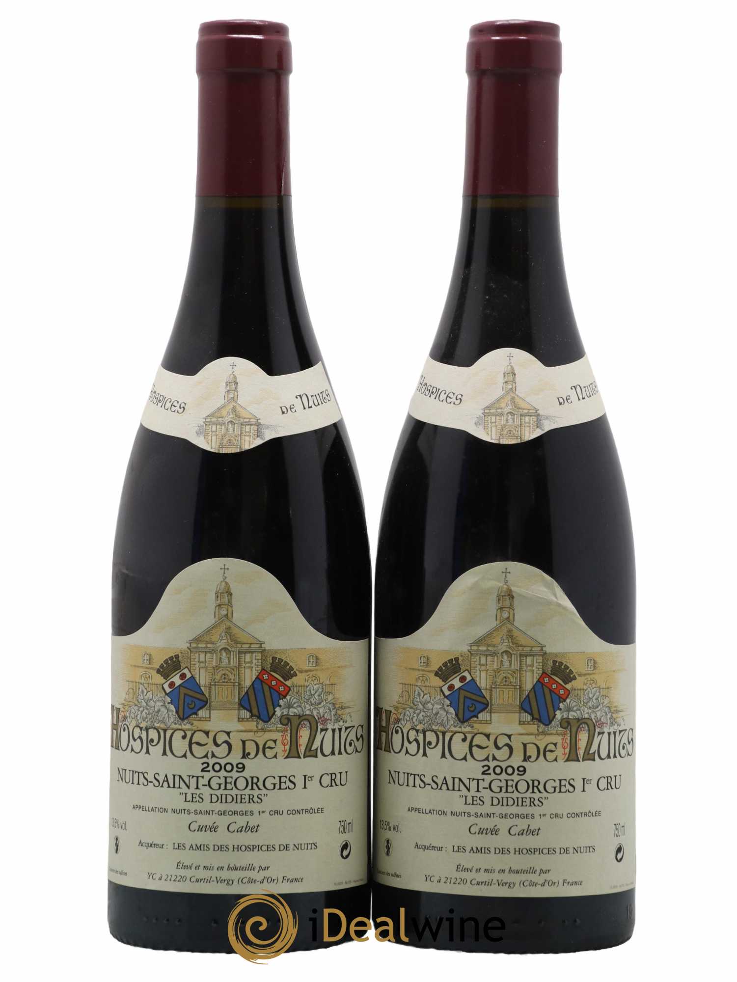 Nuits-Saint-Georges 1er Cru Les Didiers Cuvée Cabet Hospices de Nuits Les amis des Hospices de Nuits 2009 - Lot de 2 bouteilles - 0