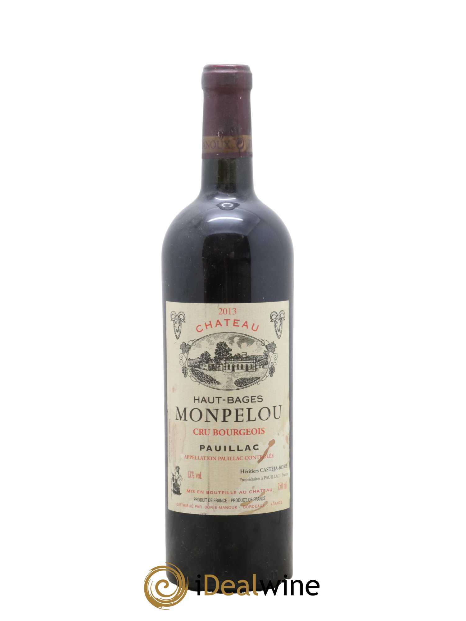 Château Haut Bages Monpelou Cru Bourgeois 2013 - Lot de 1 bouteille - 0