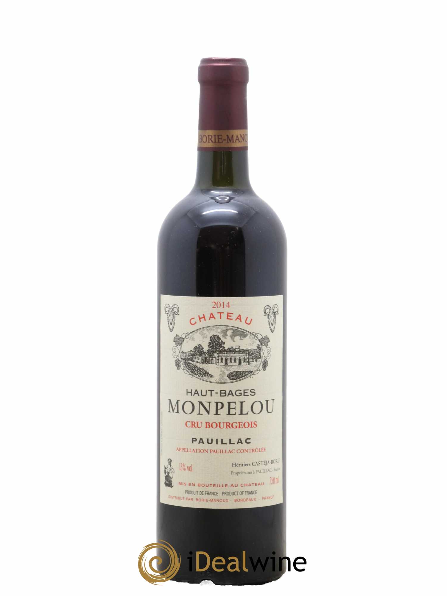 Château Haut Bages Monpelou Cru Bourgeois 2014 - Lot de 1 bouteille - 0