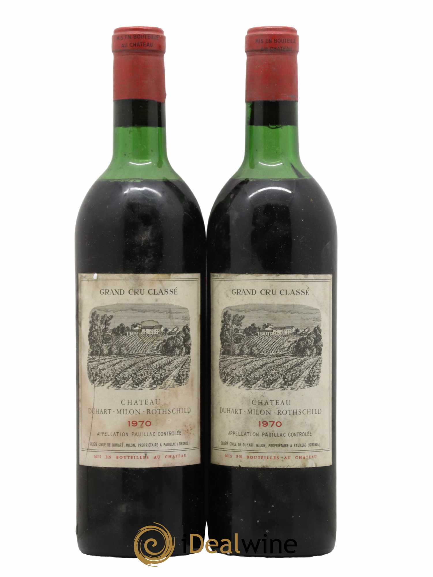 Château Duhart-Milon 4ème Grand Cru Classé 1970 - Lot de 2 bouteilles - 0