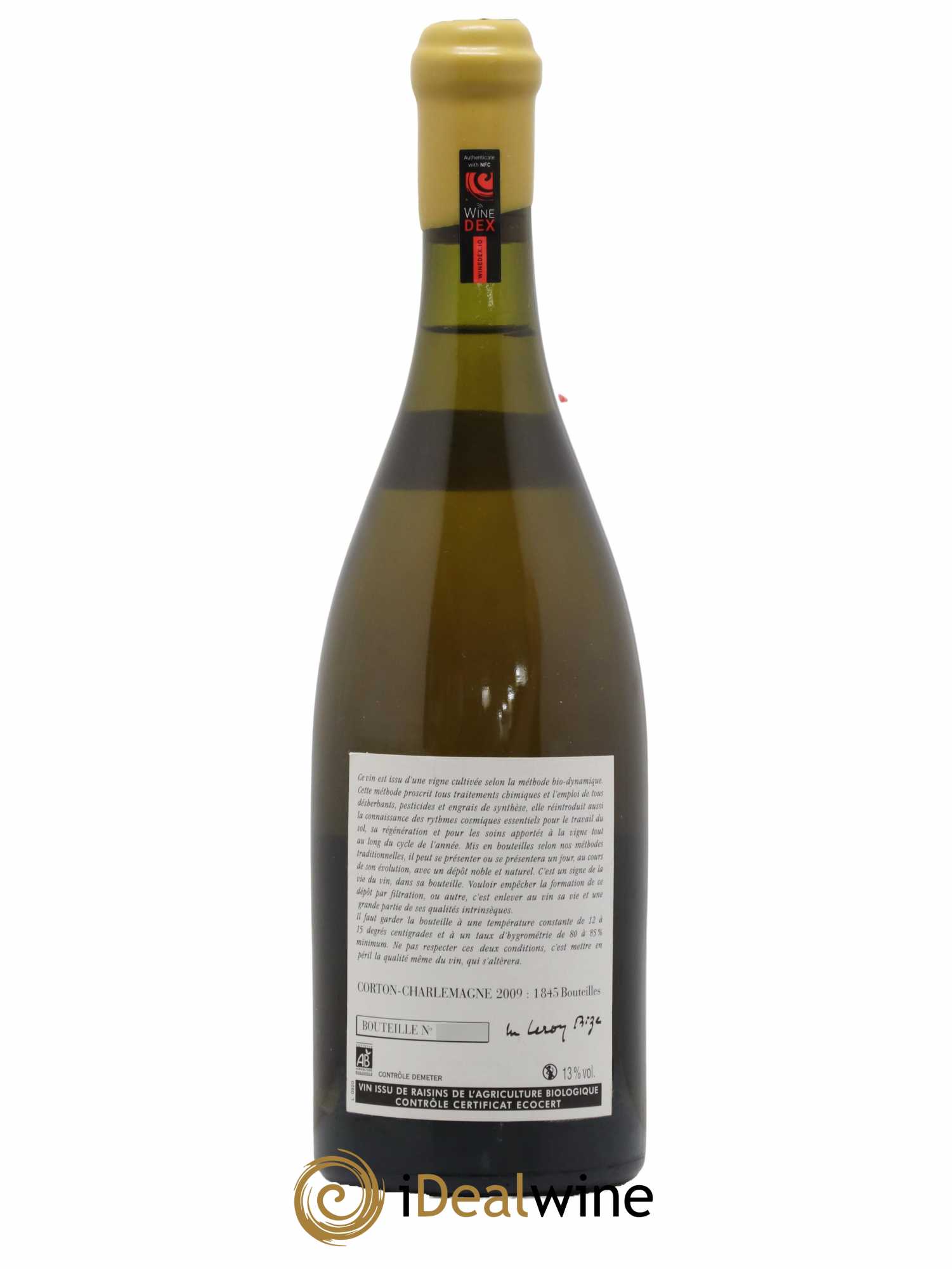 Corton-Charlemagne Grand Cru Leroy (Domaine) 2009 - Lot de 1 bouteille - 1